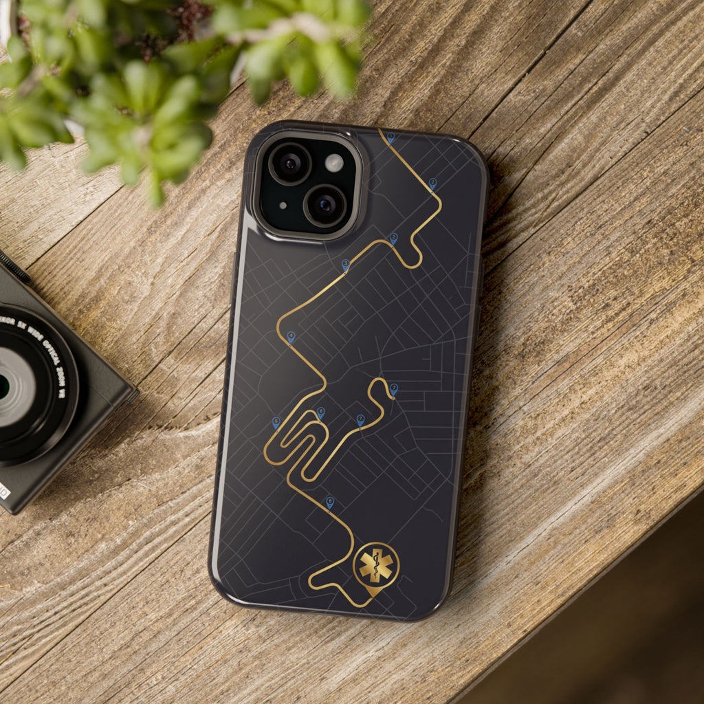 Paramedic/EMT Route Line Phone Case — Magnetic Wireless Charging Cover