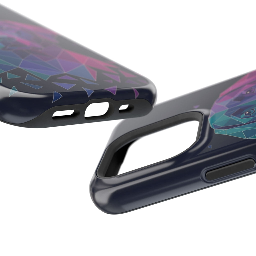 Geometric Labrador Phone Case — Tough Magnetic Case with Wireless Charging