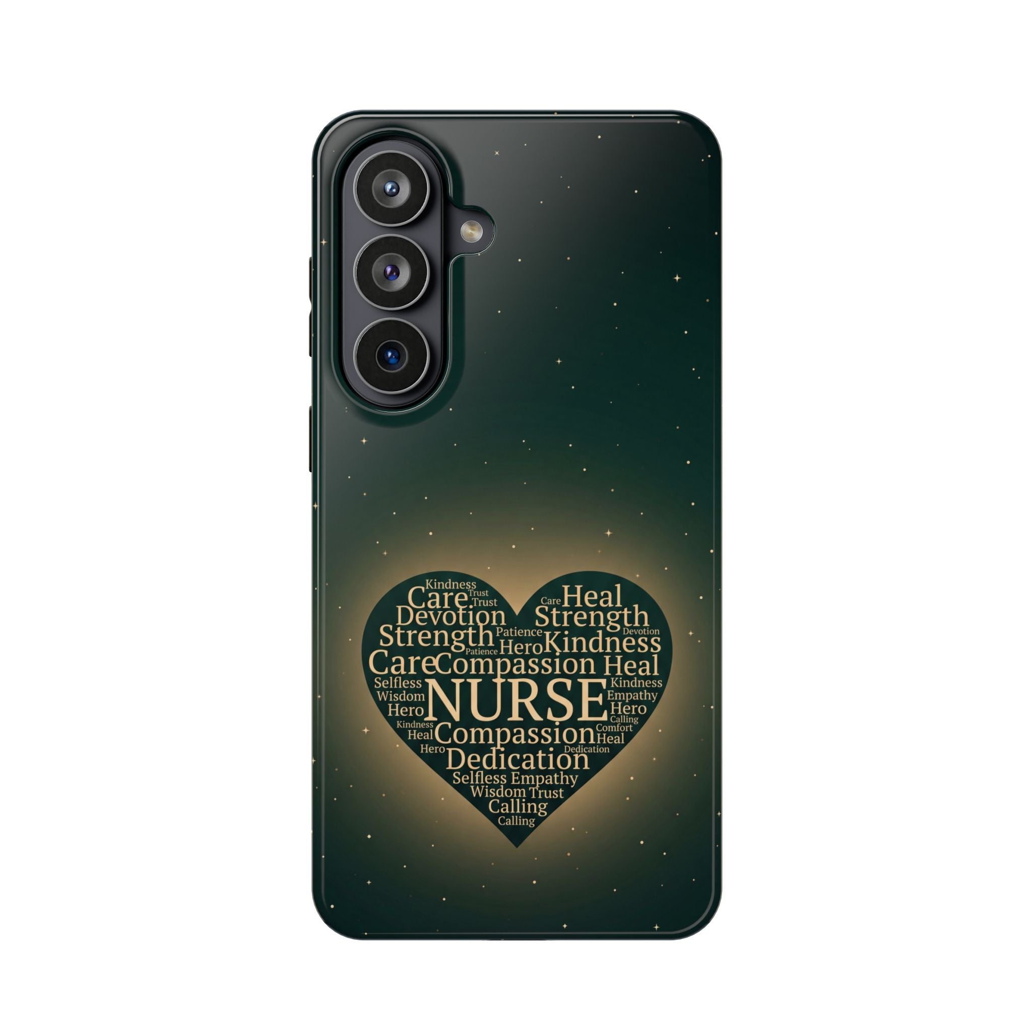 Nurse Heart Word and Art Phone Case — Impact-Resistant Wireless Charging Cover