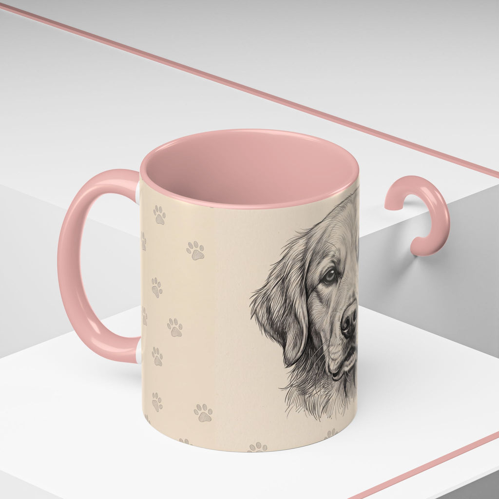 Golden Retriever Sketch Mug | Golden Retriever Lover Gift | Pencil Art Dog Coffee Mug