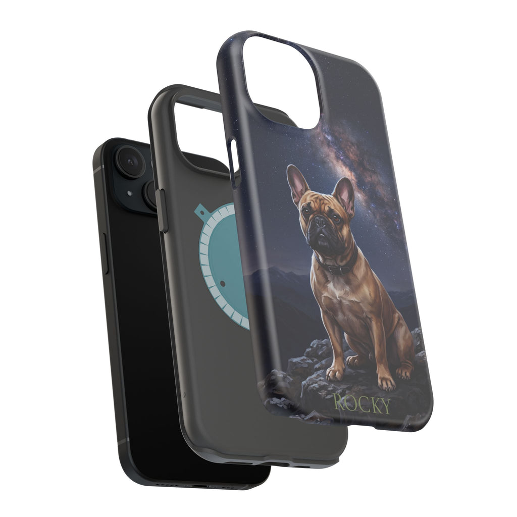 Personalized French Bulldog Starry Night Sky Phone Case — Wireless Charging Cover