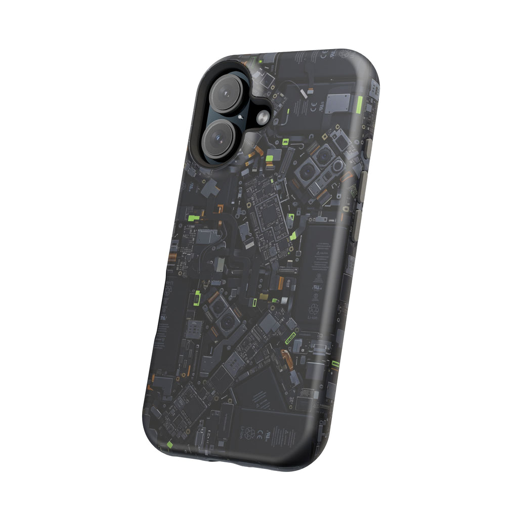 Circuit Core Phone Case — Motherboard Print Wireless Charging Cover