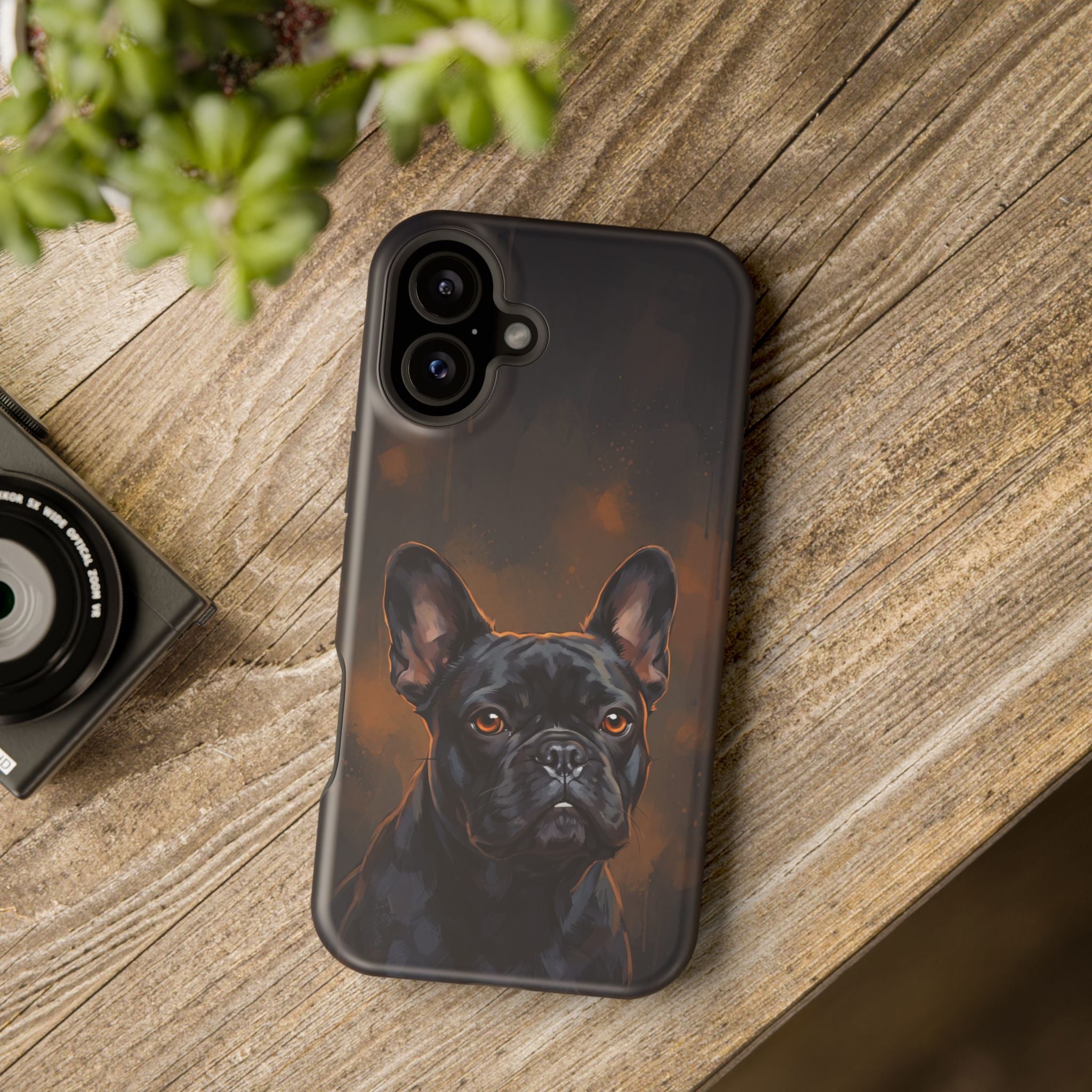 French Bulldog Portrait Phone Case — Impact-Resistant Wireless Charging Cover