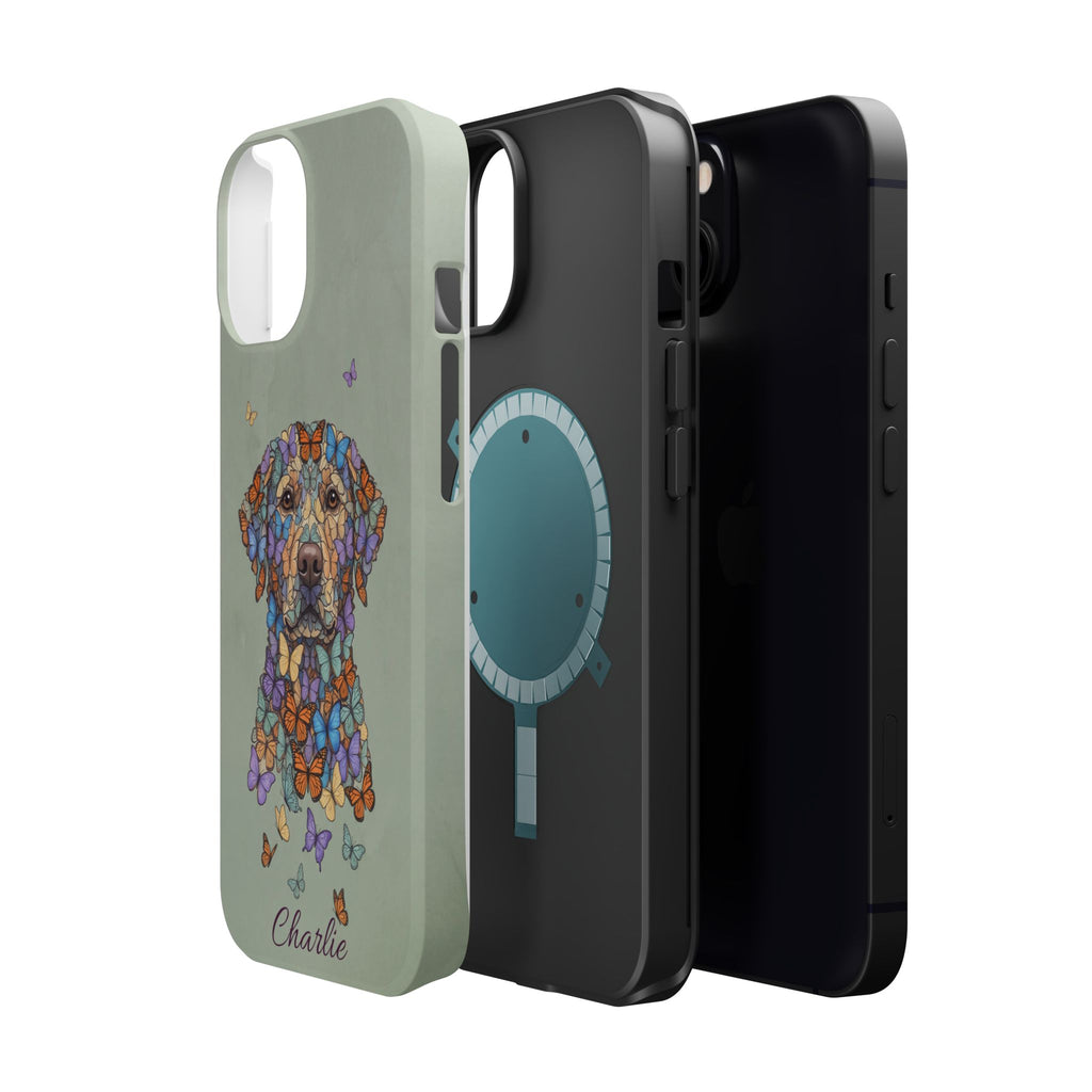 Personalized Butterfly Labrador Phone Case — Tough Magnetic Case with Wireless Charging