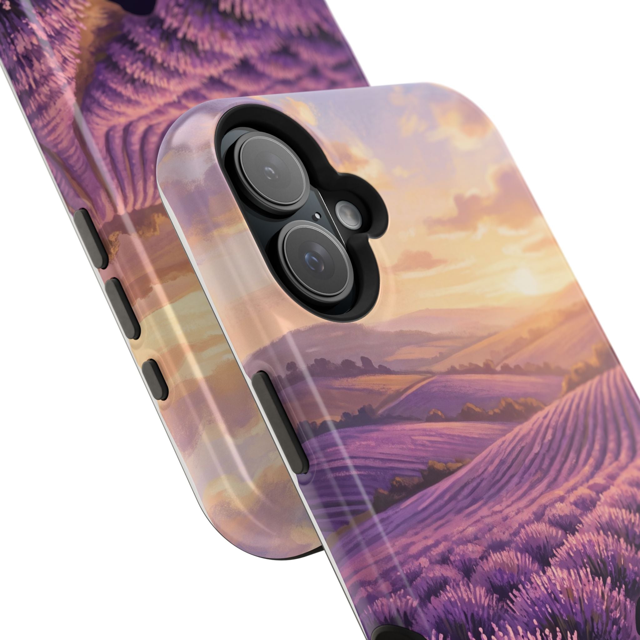 Personalized Dachshund Lavender Field Phone Case — Wireless Charging Cover