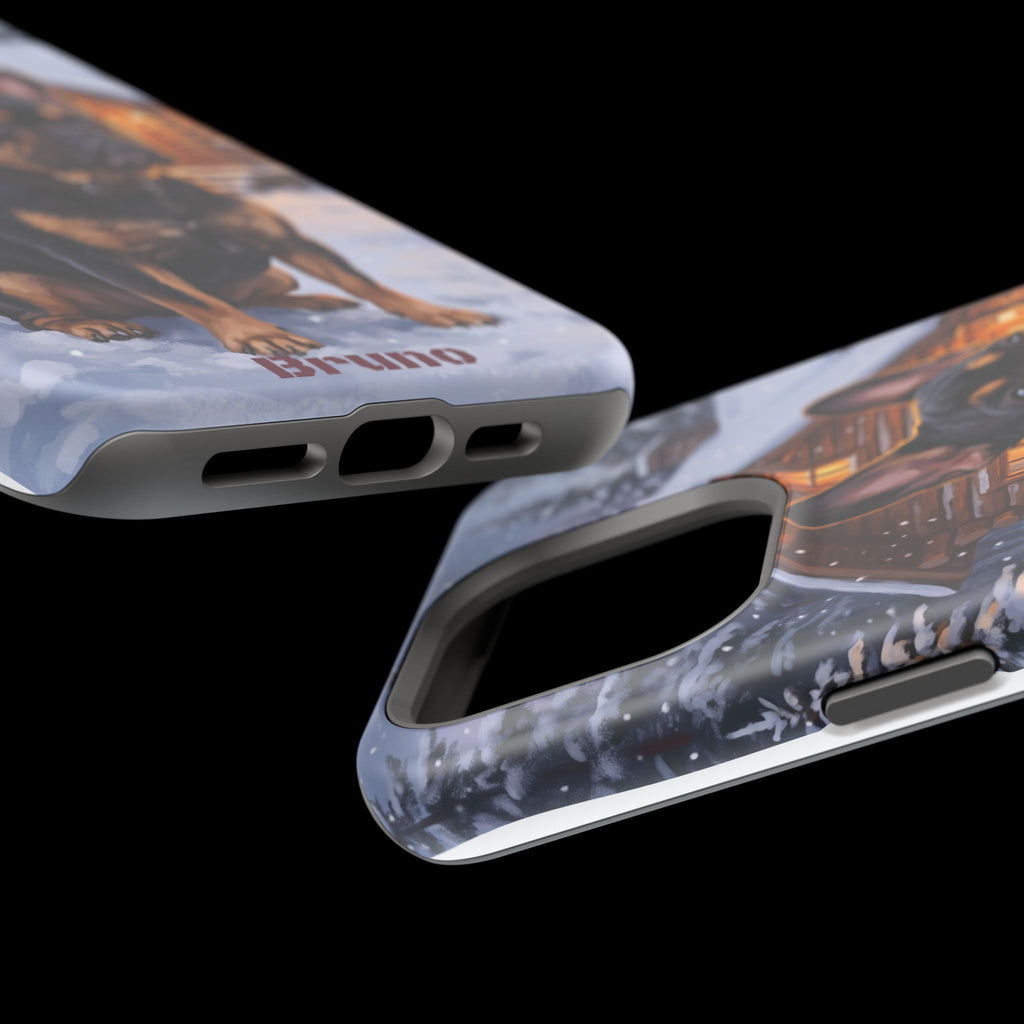 Personalized French Bulldog Cozy Cabin Phone Case — Wireless Charging Cover