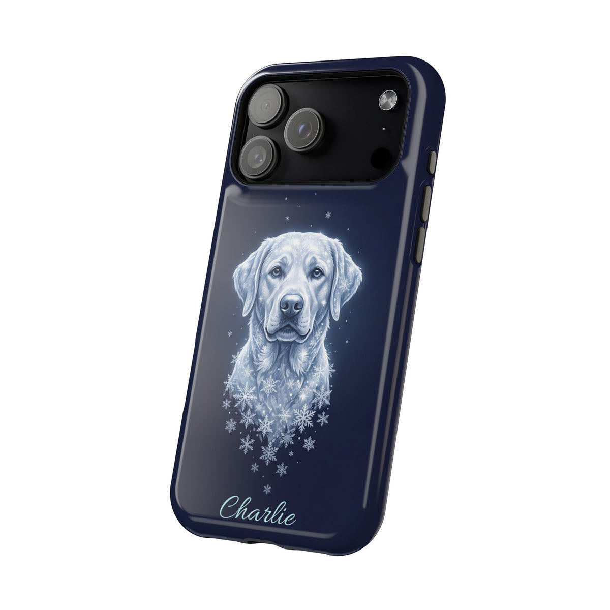 Personalized Winter Snowflake Labrador Phone Case — Tough Magnetic Case with Wireless Charging