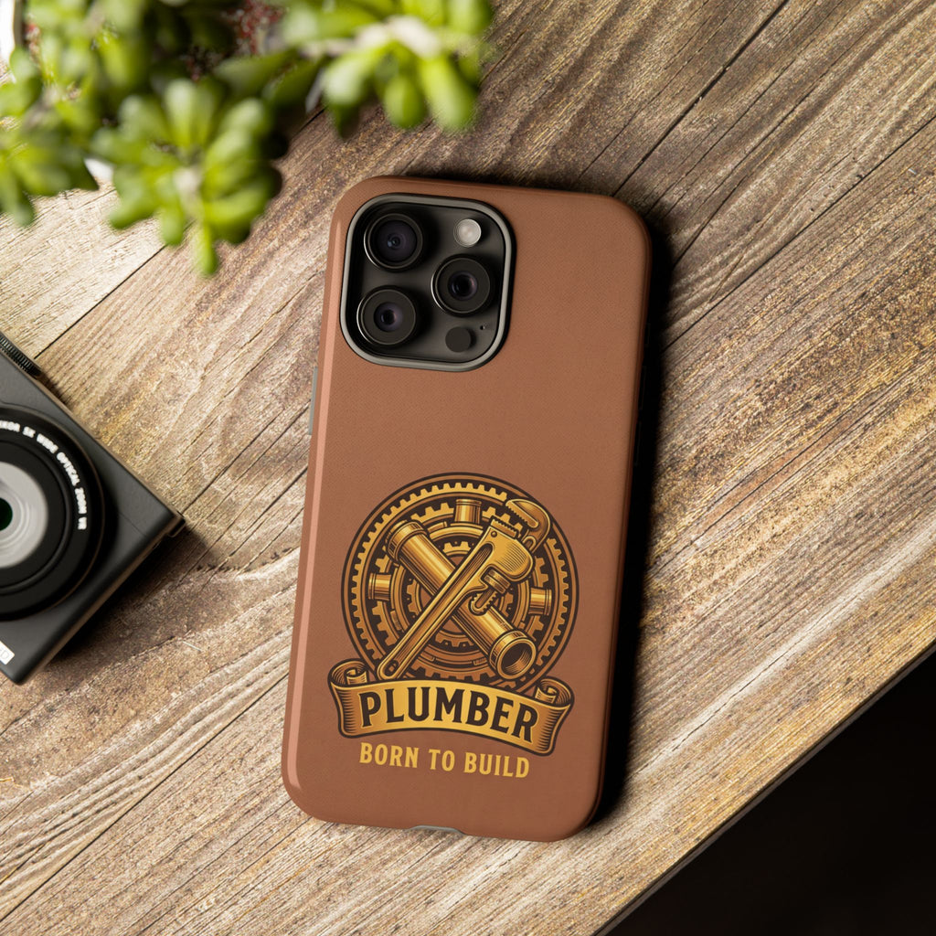 Plumber Born to Build Leather Phone Case - Samsung & iPhone Series