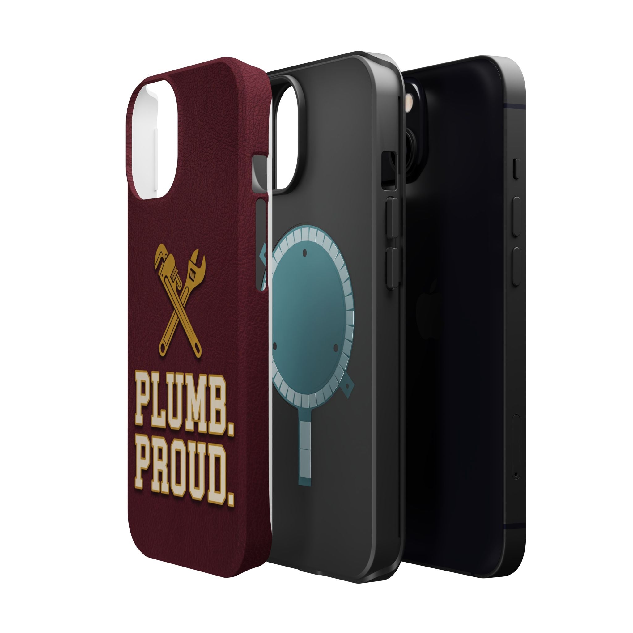 Plumb. Proud. Phone Case — Crossed Wrenches Wireless Charging Cover