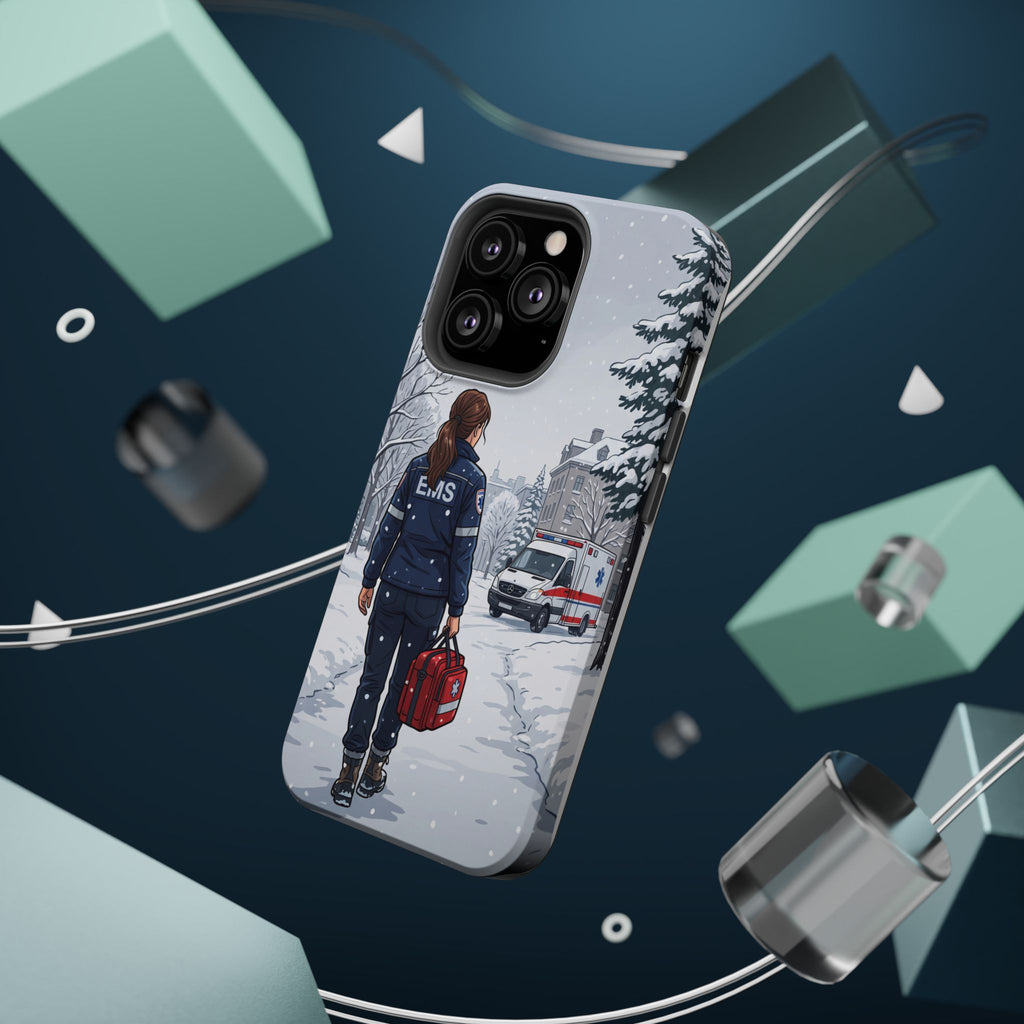 Paramedic/EMT Winter Phone Case — Magnetic Wireless Charging Cover