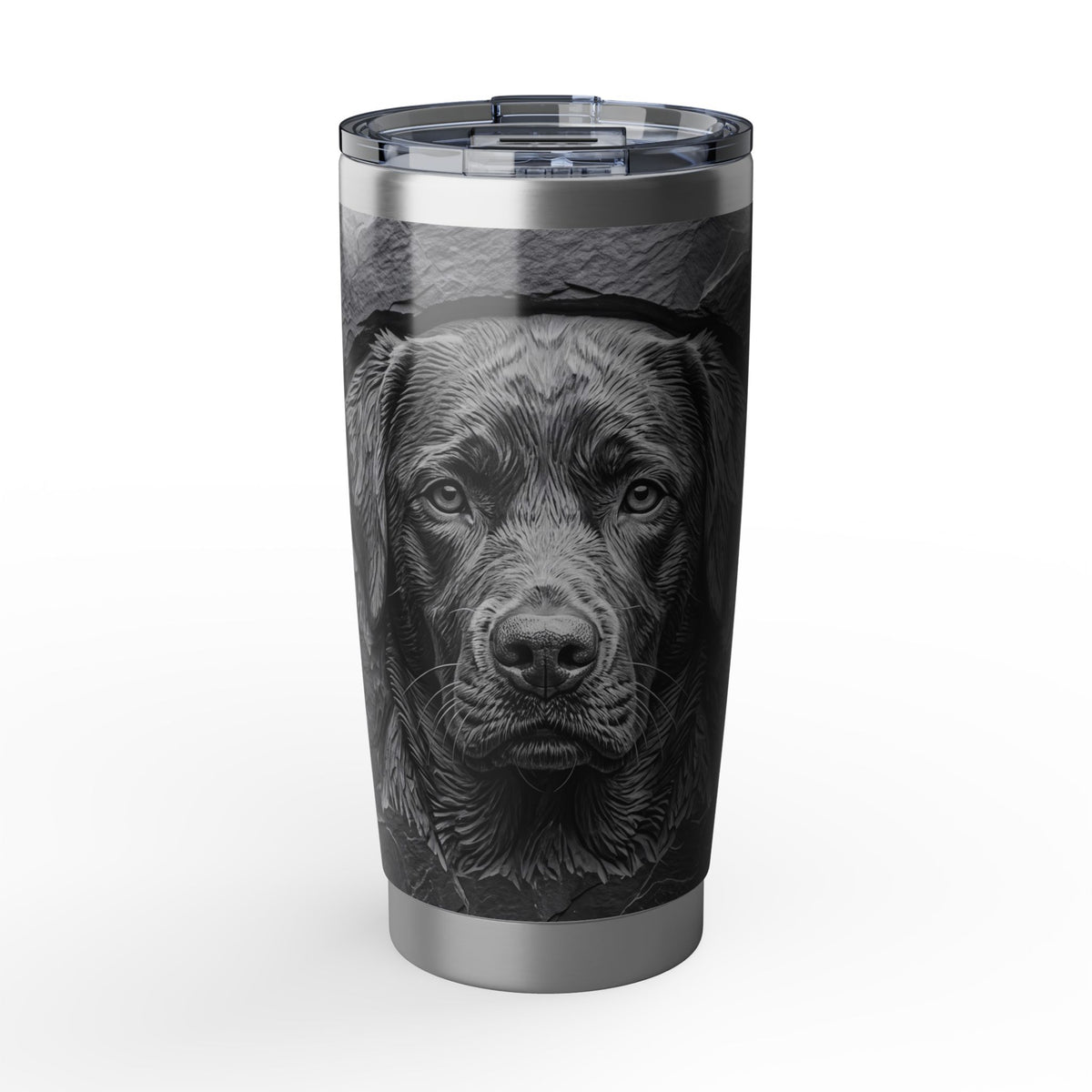 Labrador Tumbler | Carved Stone Art — 20 oz Stainless Travel Mug