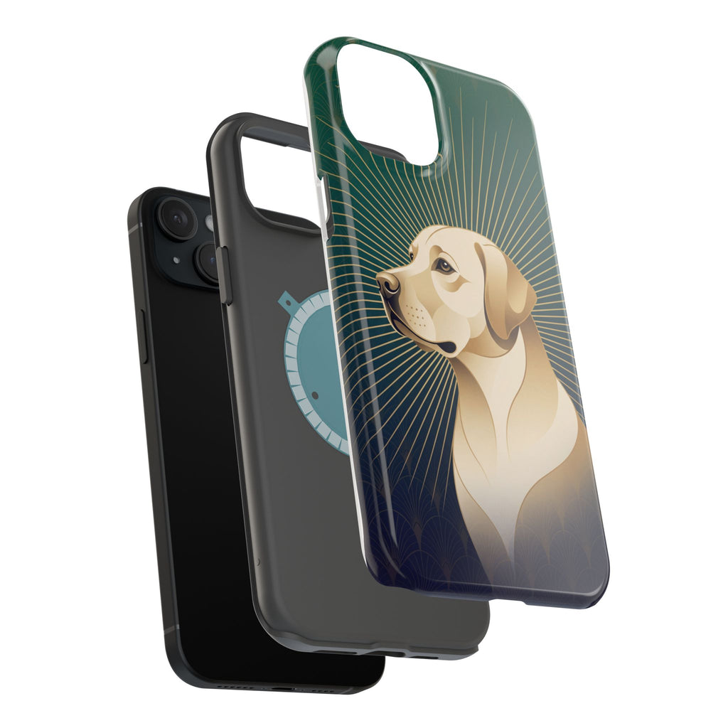 Art Deco Labrador Phone Case — Tough Magnetic Case with Wireless Charging