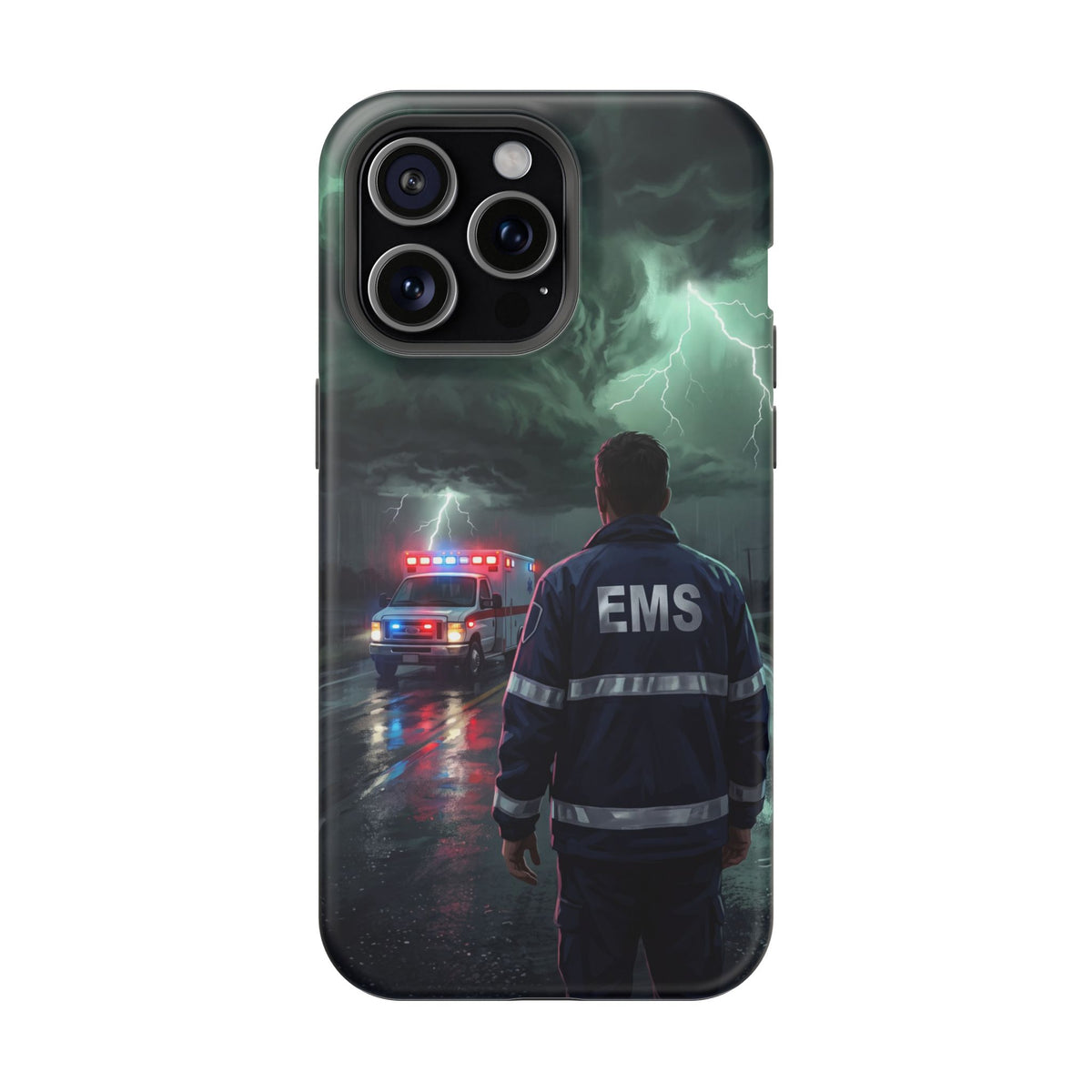 EMS Green Storm City Phone Case — Magnetic Wireless Charging Cover