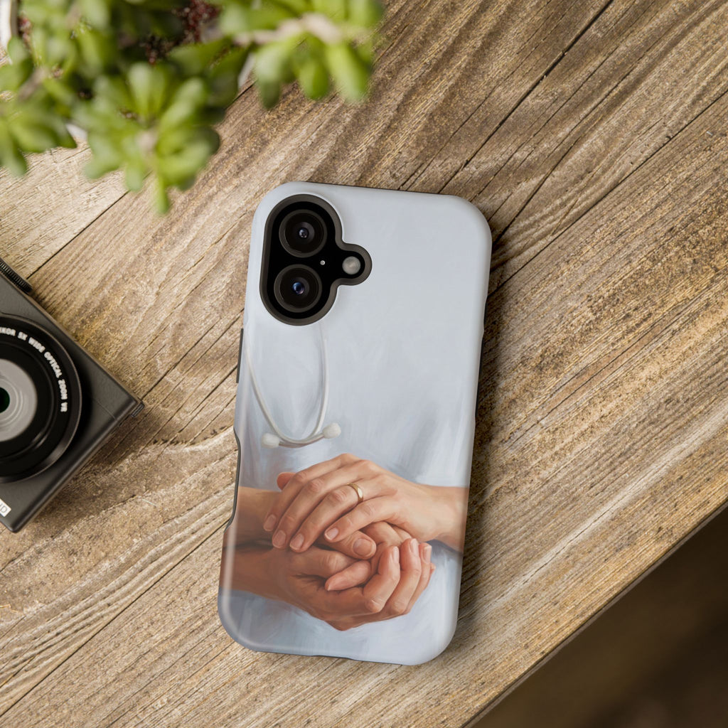 Impact-Resistant Phone Case — Caring Hands Wireless Charging Cover