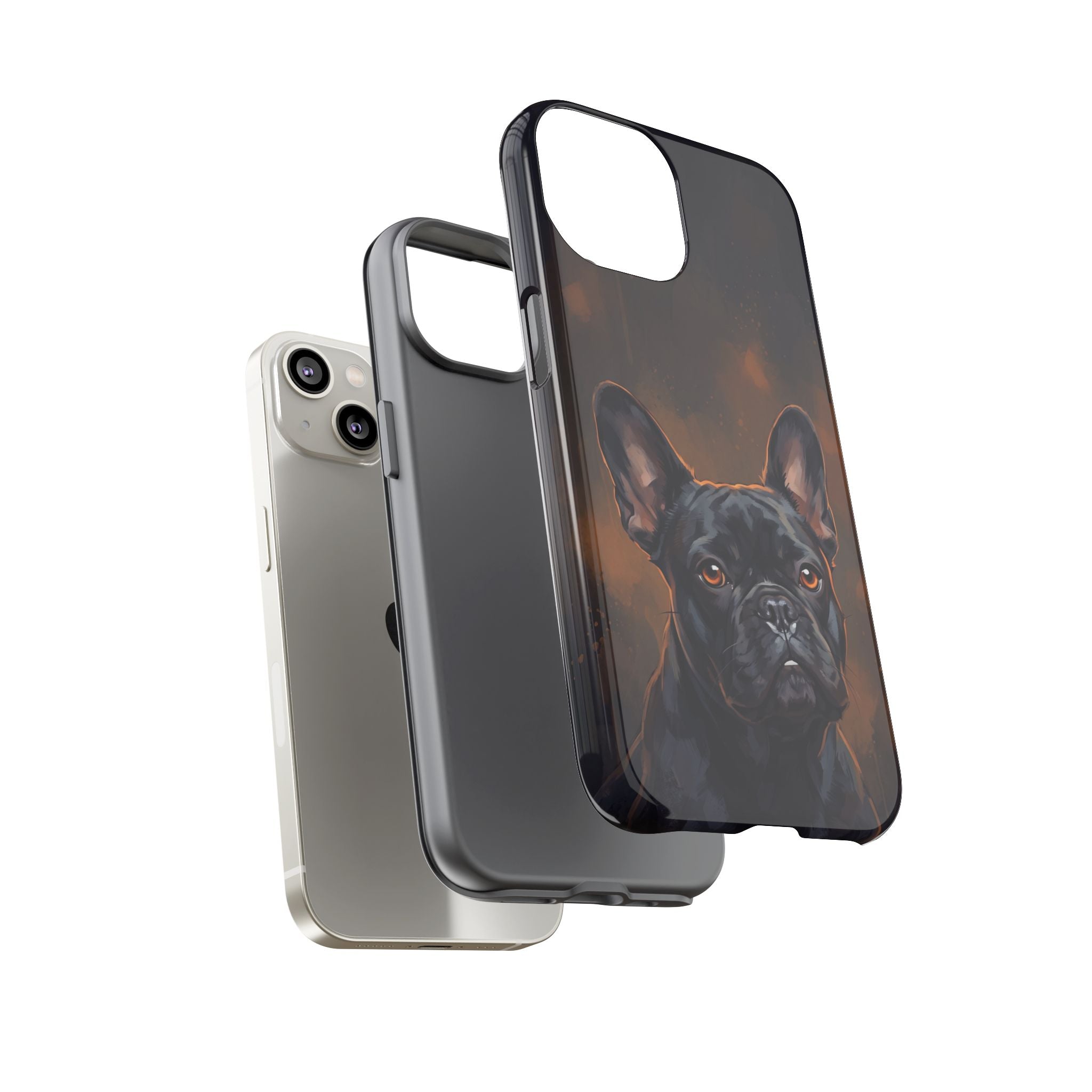 Moody French Bulldog Portrait Phone Case | Dramatic Studio Photography Style | iPhone & Samsung