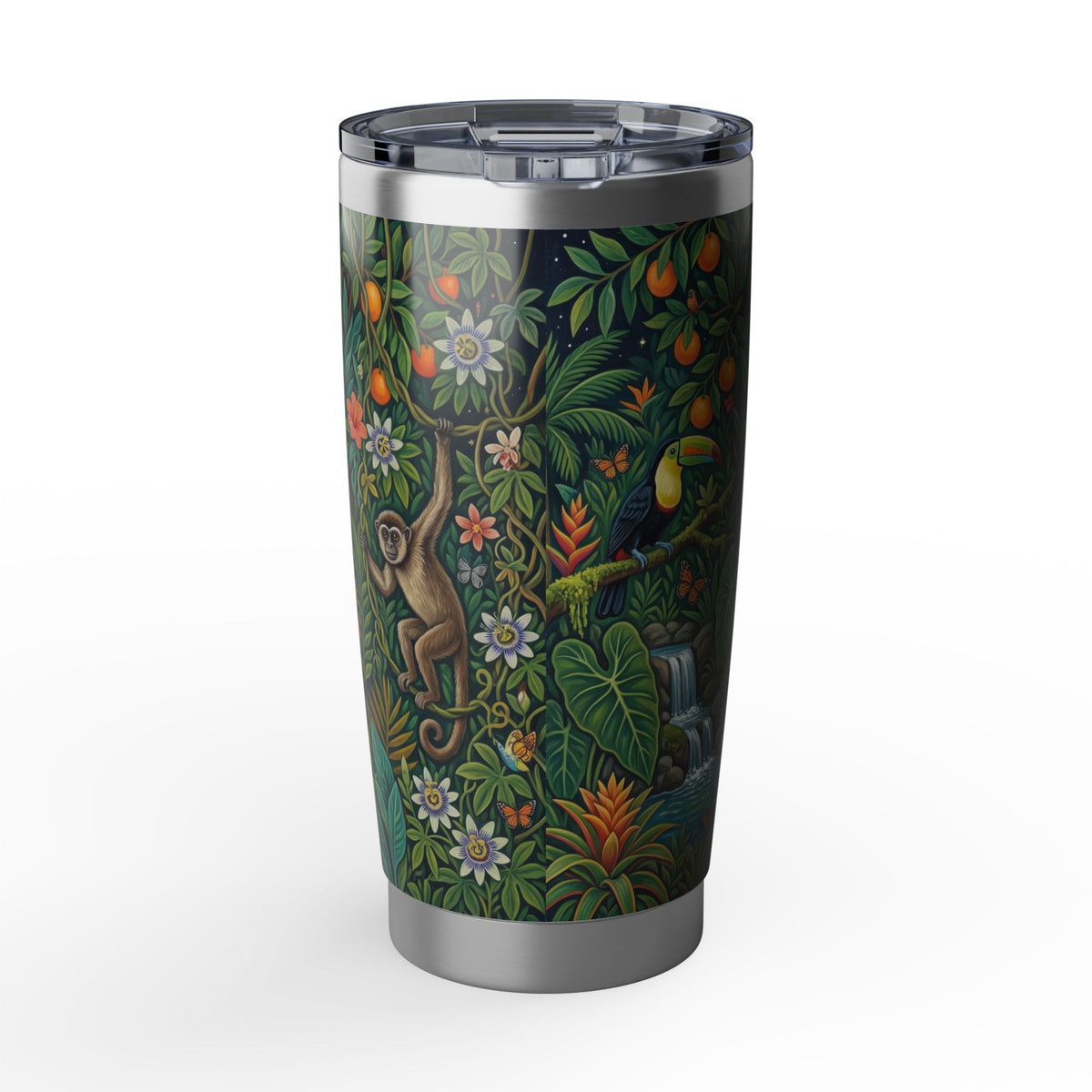 Labrador Tumbler | Enchanted Jungle Art — 20 oz Stainless Travel Mug