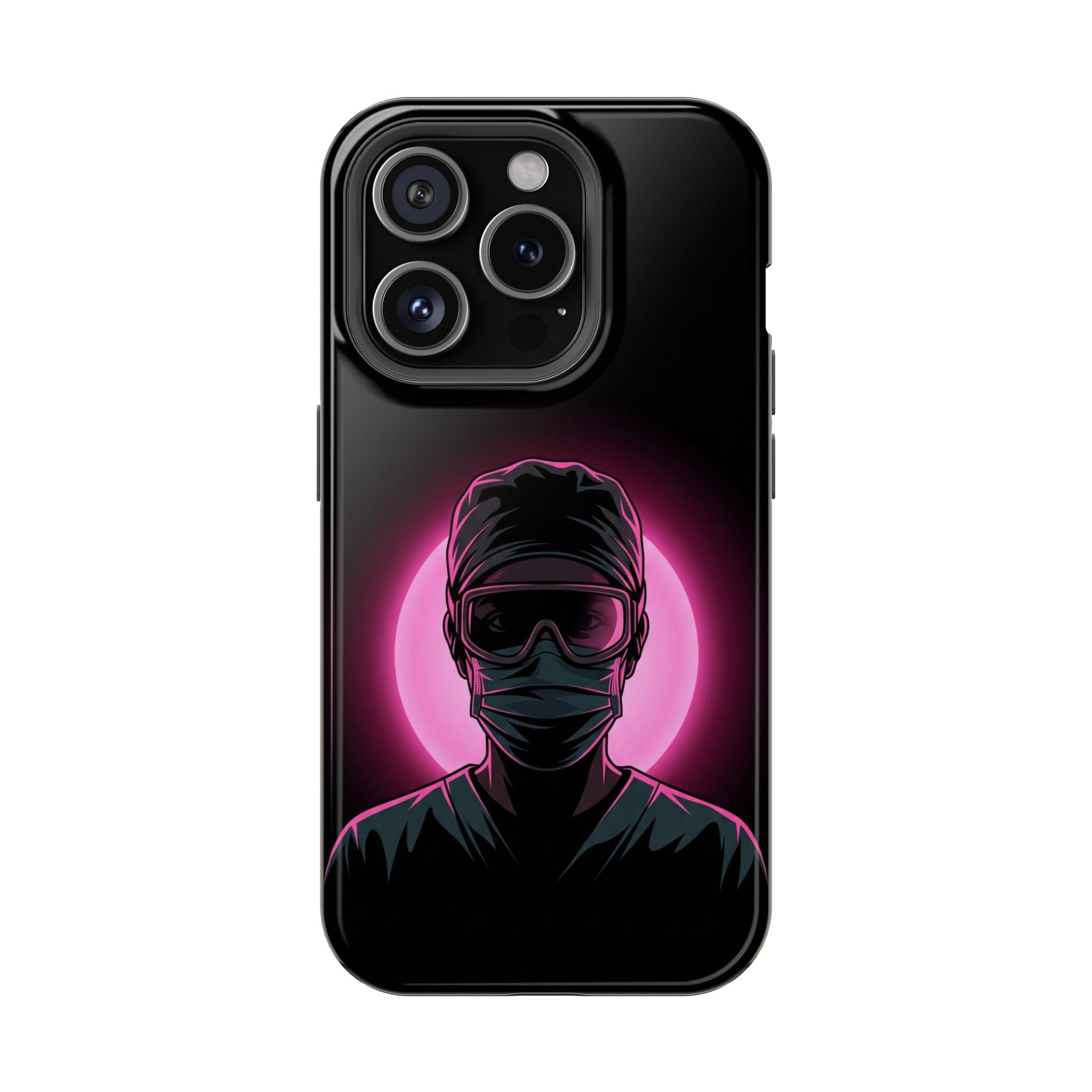 Nurse Portrait Phone Case — Navy Wireless Charging Cover