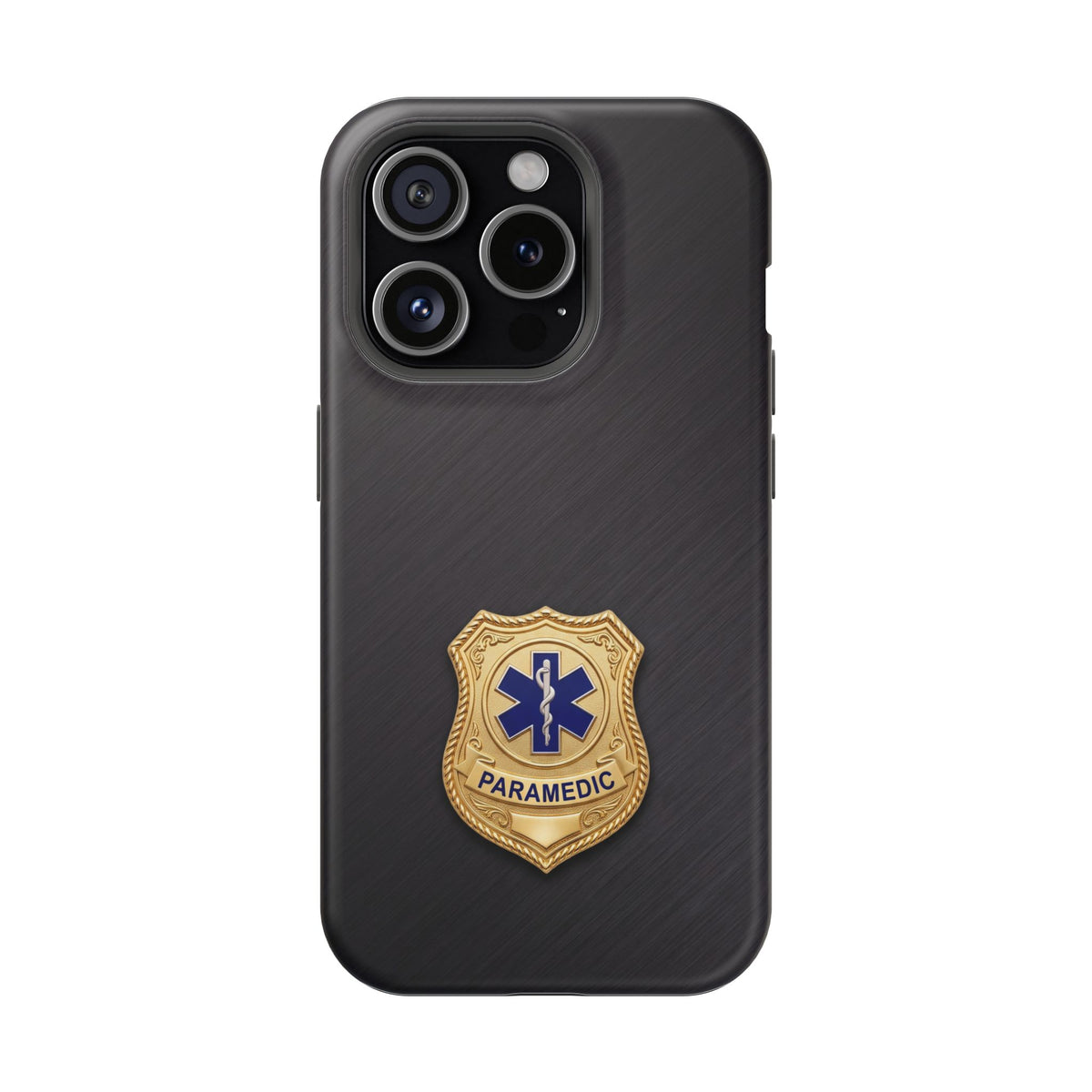 Gold Paramedic Badge Phone Case — Magnetic Wireless Charging Cover
