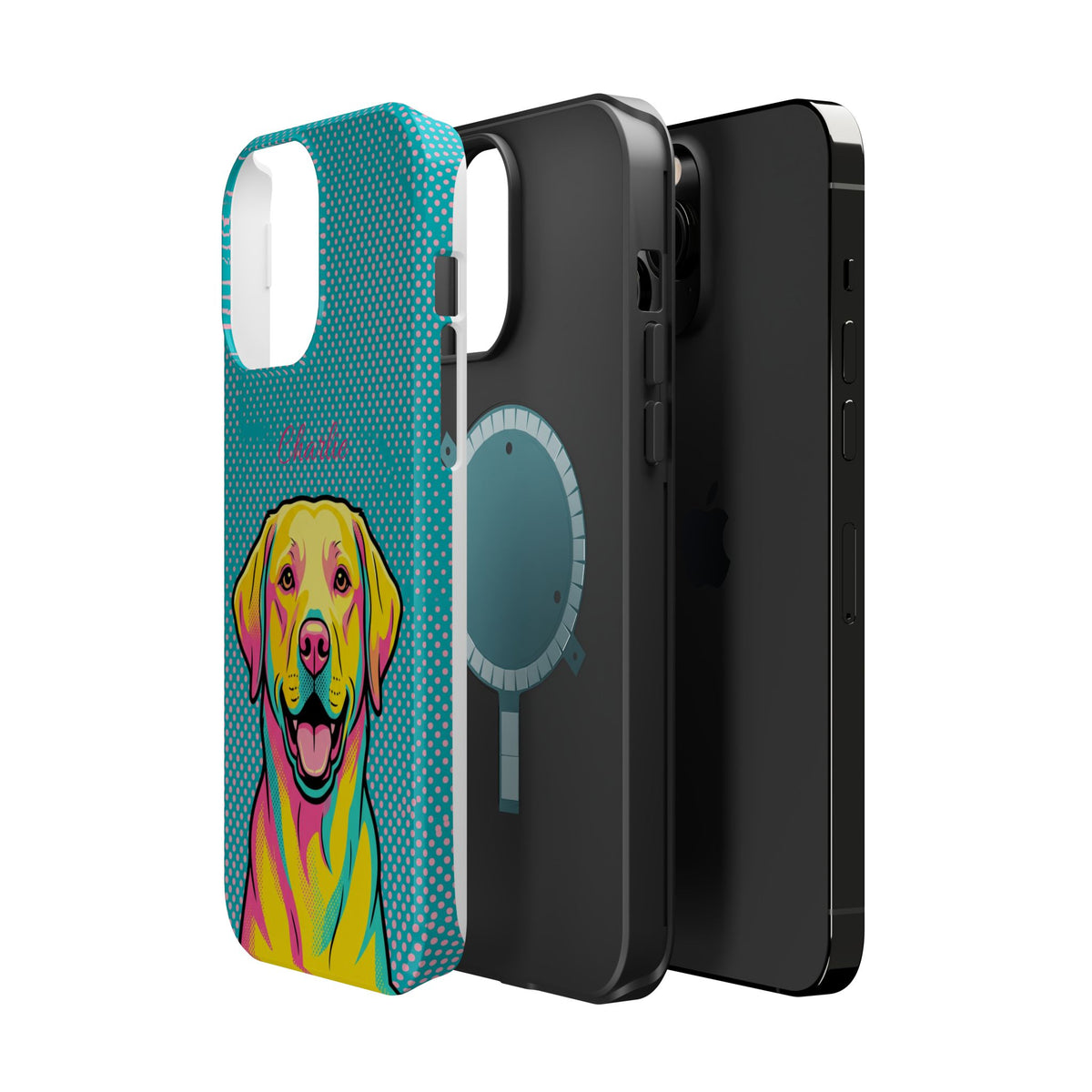Personalized Pop Art Labrador Phone Case — Tough Magnetic Case with Wireless Charging