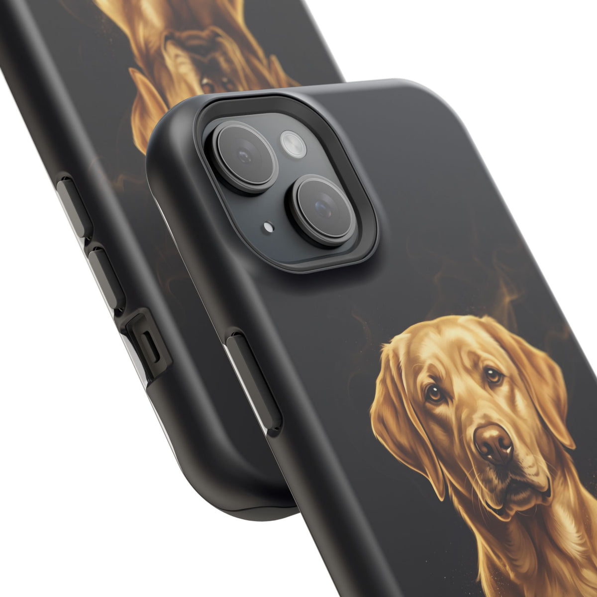 Personalized Gold Smoke Labrador Phone Case — Tough Magnetic Case with Wireless Charging