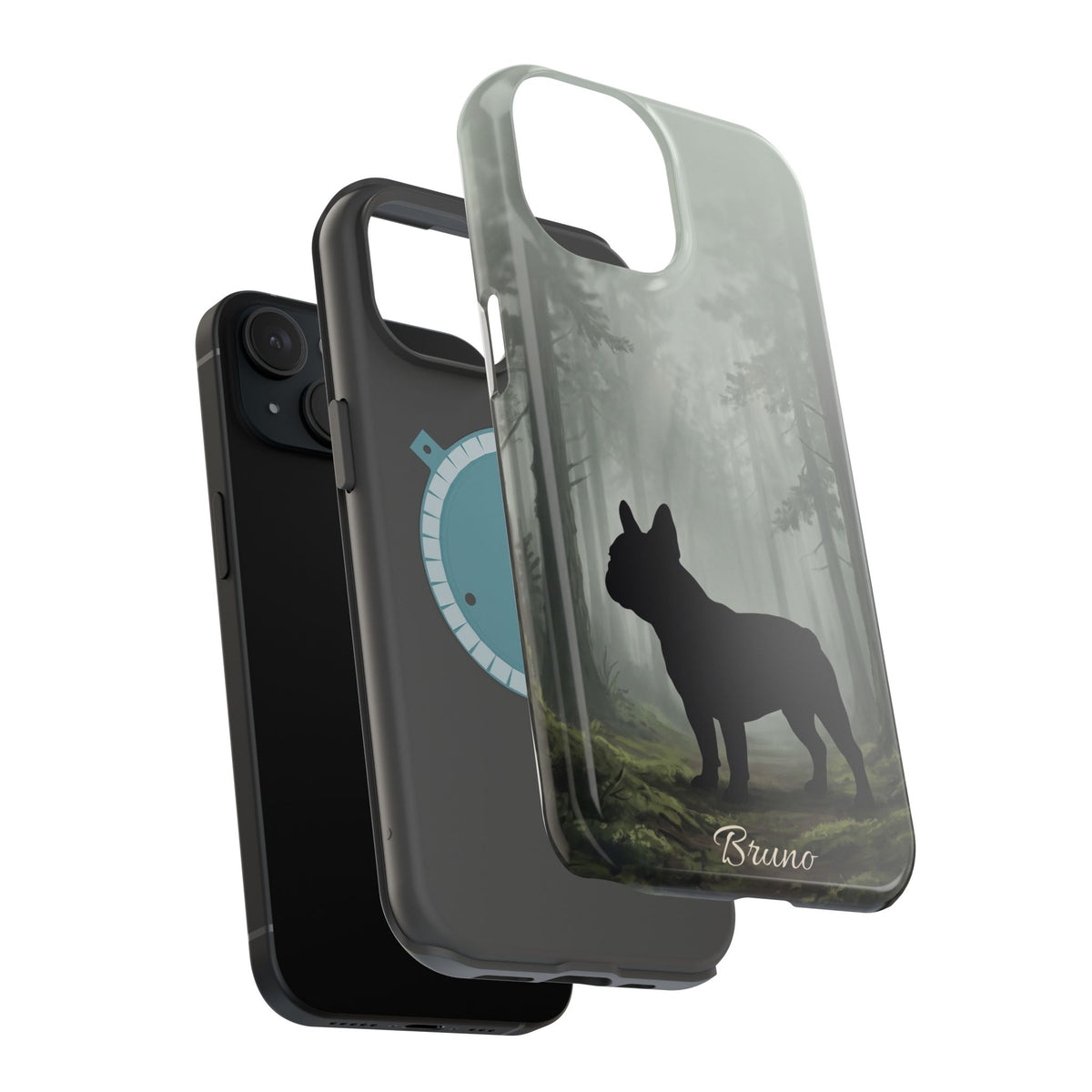 Personalized French Bulldog Misty Forest Phone Case — Wireless Charging Cover