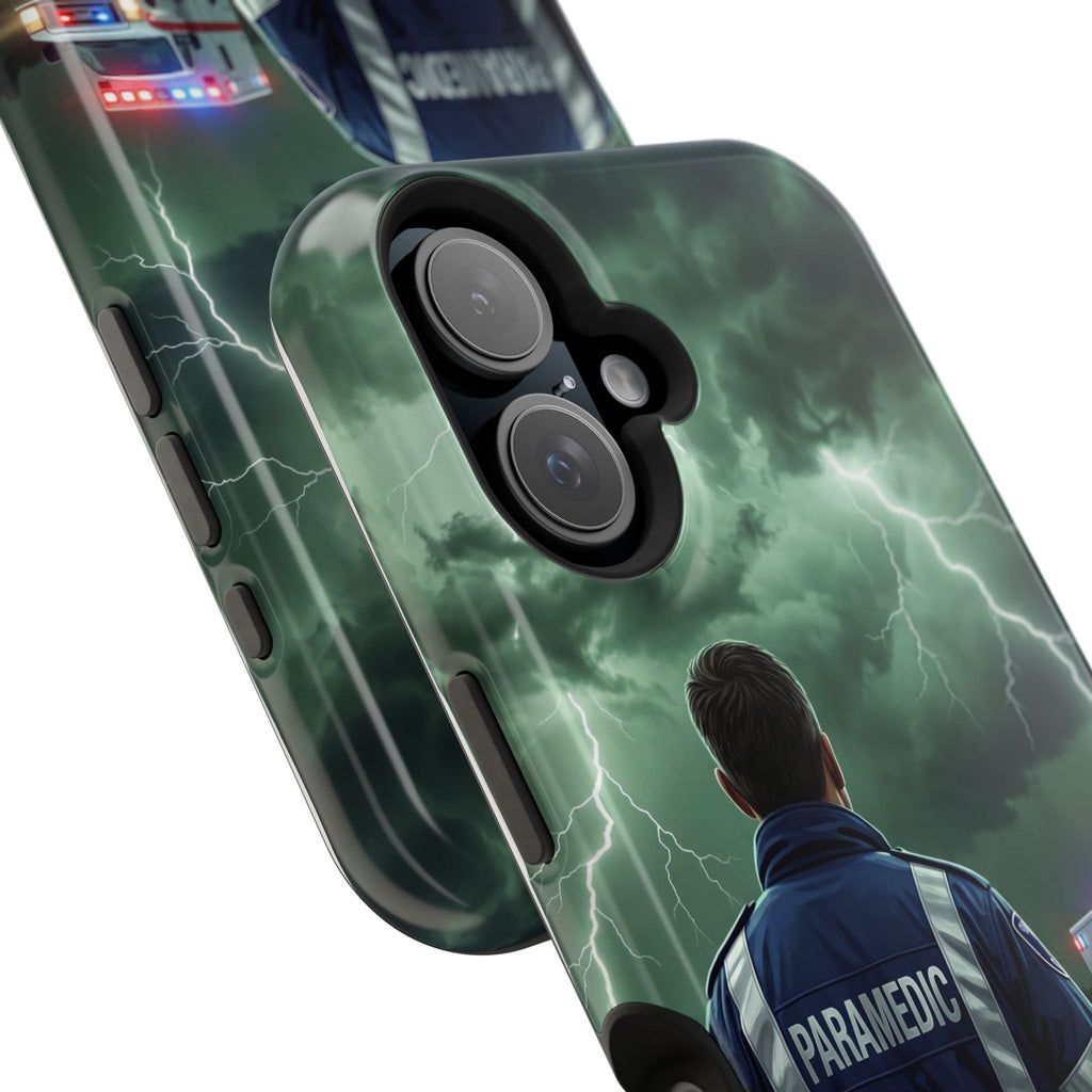 Paramedic Green Storm Phone Case — Magnetic Wireless Charging Cover