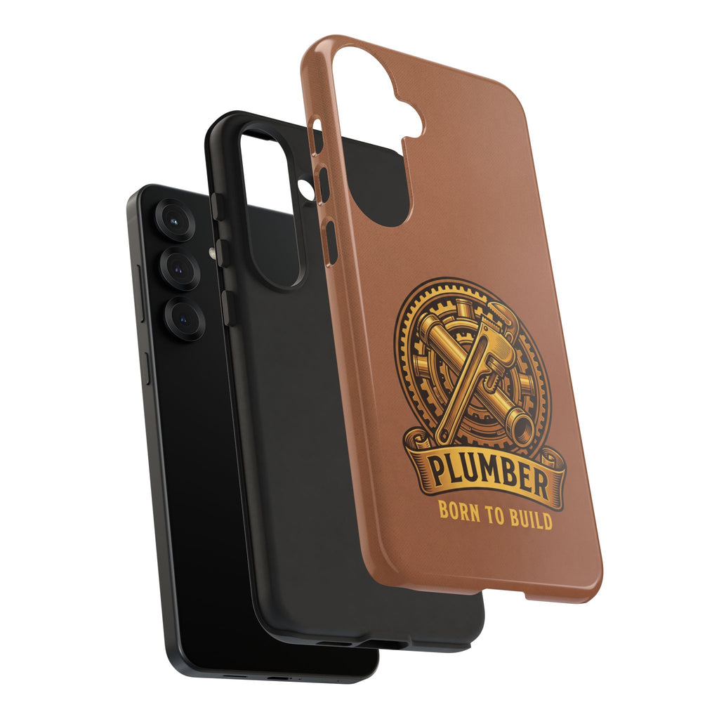 Plumber Born to Build Leather Phone Case - Samsung & iPhone Series