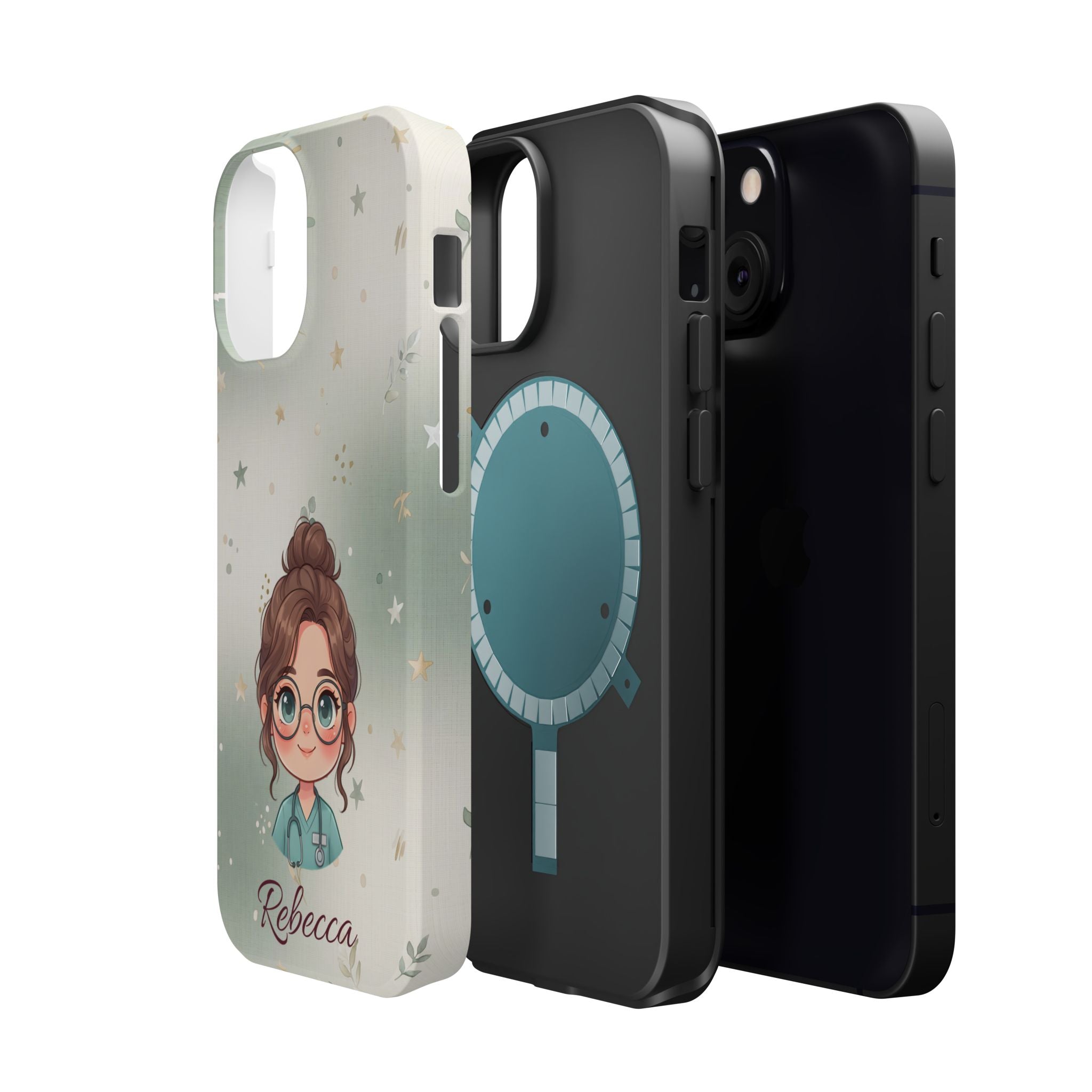 Personalized Starry Nurse Phone Case — Wireless Charging Cover