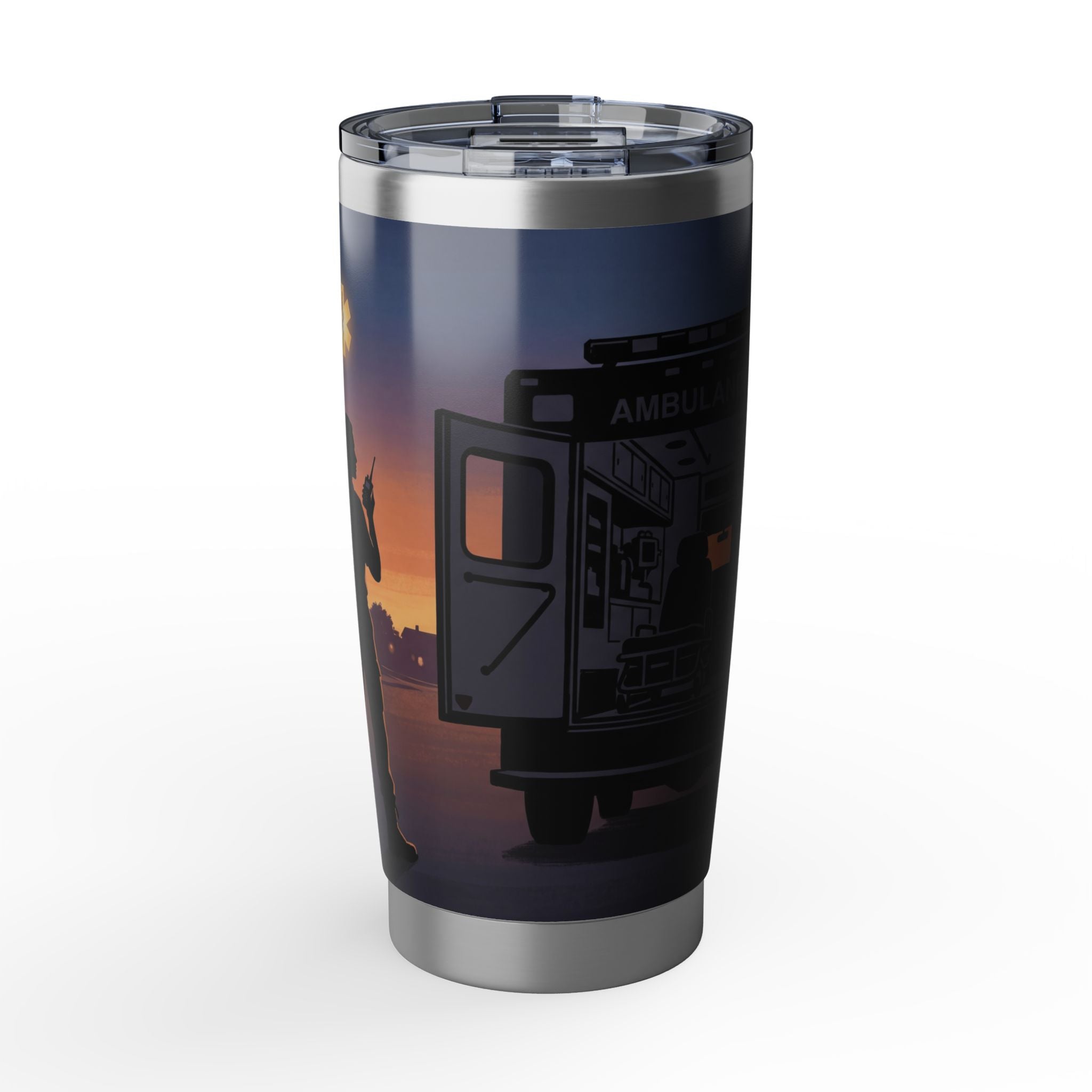 Paramedic/EMT 20oz Tumbler – Female Paramedic Silhouette Design
