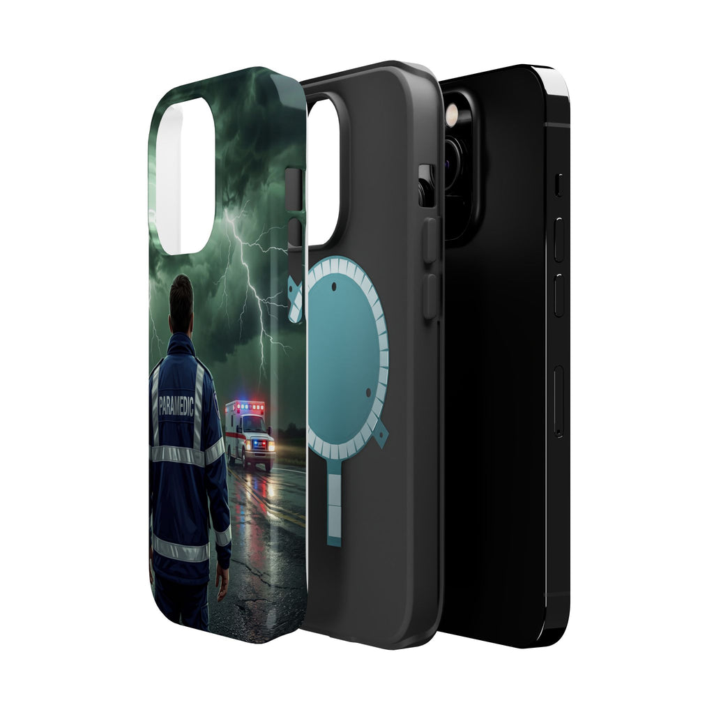 Paramedic Green Storm Phone Case — Magnetic Wireless Charging Cover