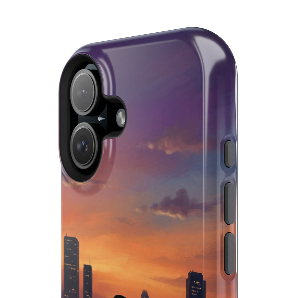 Personalized Golden Retriever City Skyline Phone Case — Wireless Charging Cover