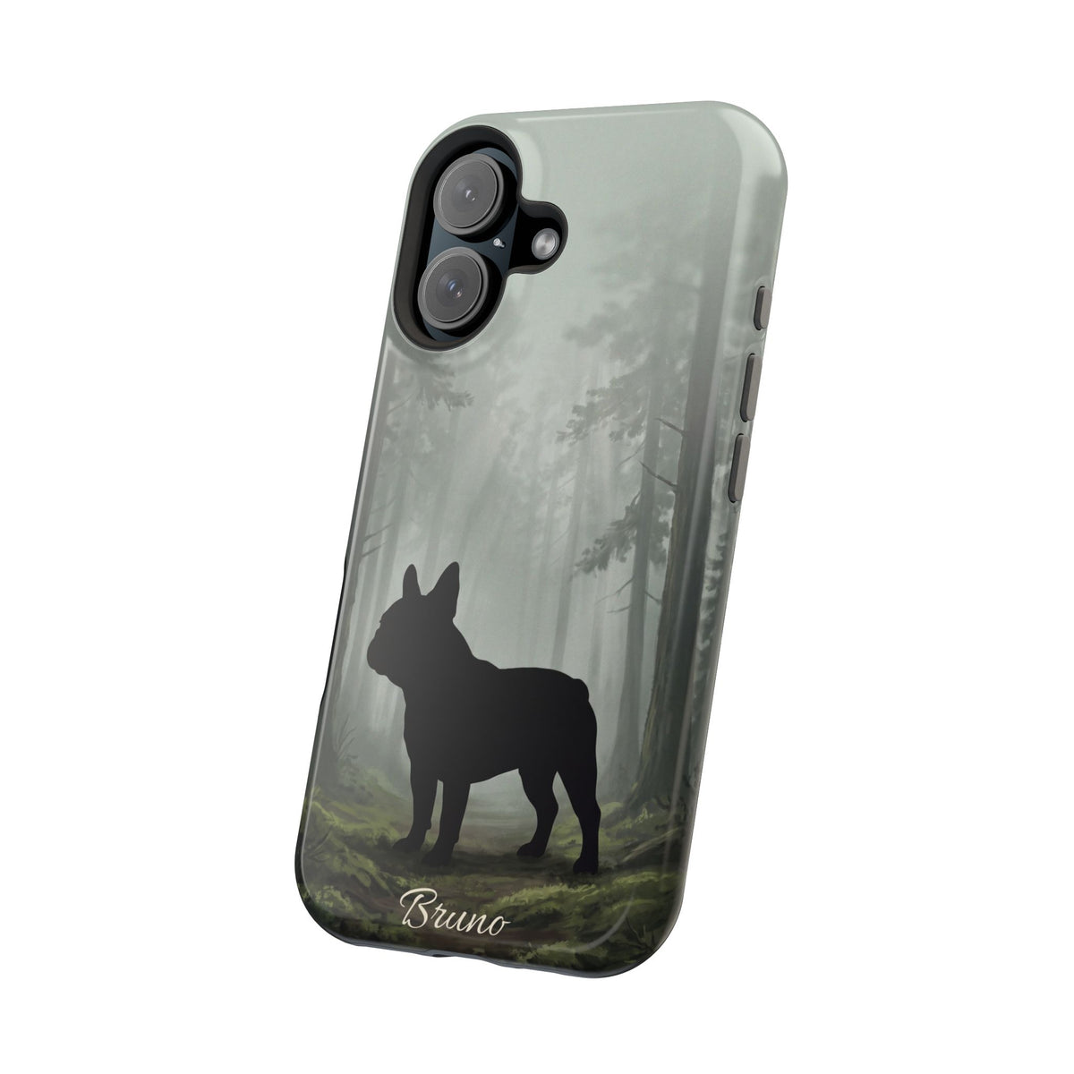 Personalized French Bulldog Misty Forest Phone Case — Wireless Charging Cover