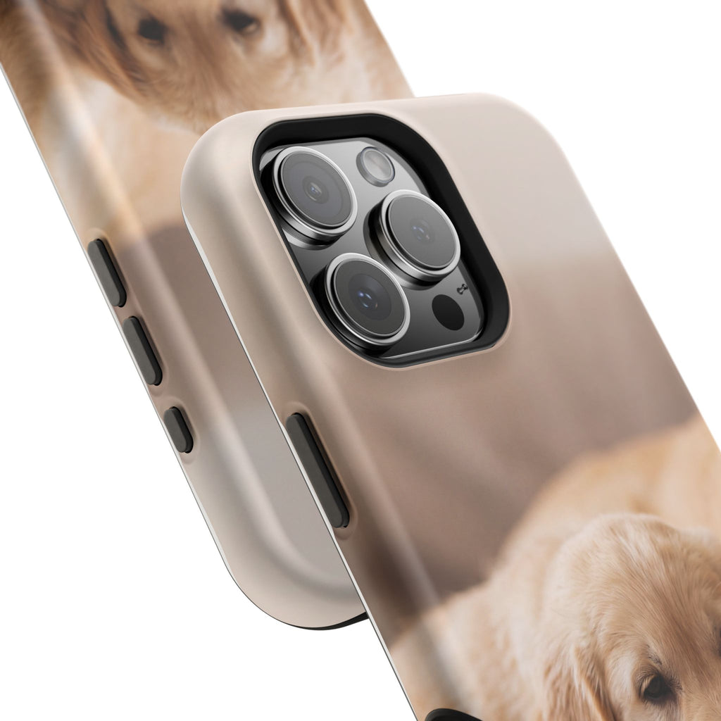 Golden Retriever Puppy Phone Case — Impact-Resistant Wireless Charging Cover