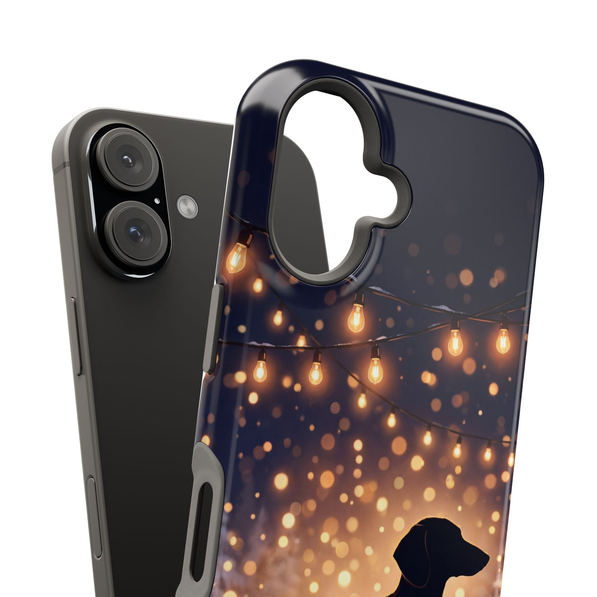 Personalized Dachshund Golden Sparks Phone Case — Wireless Charging Cover