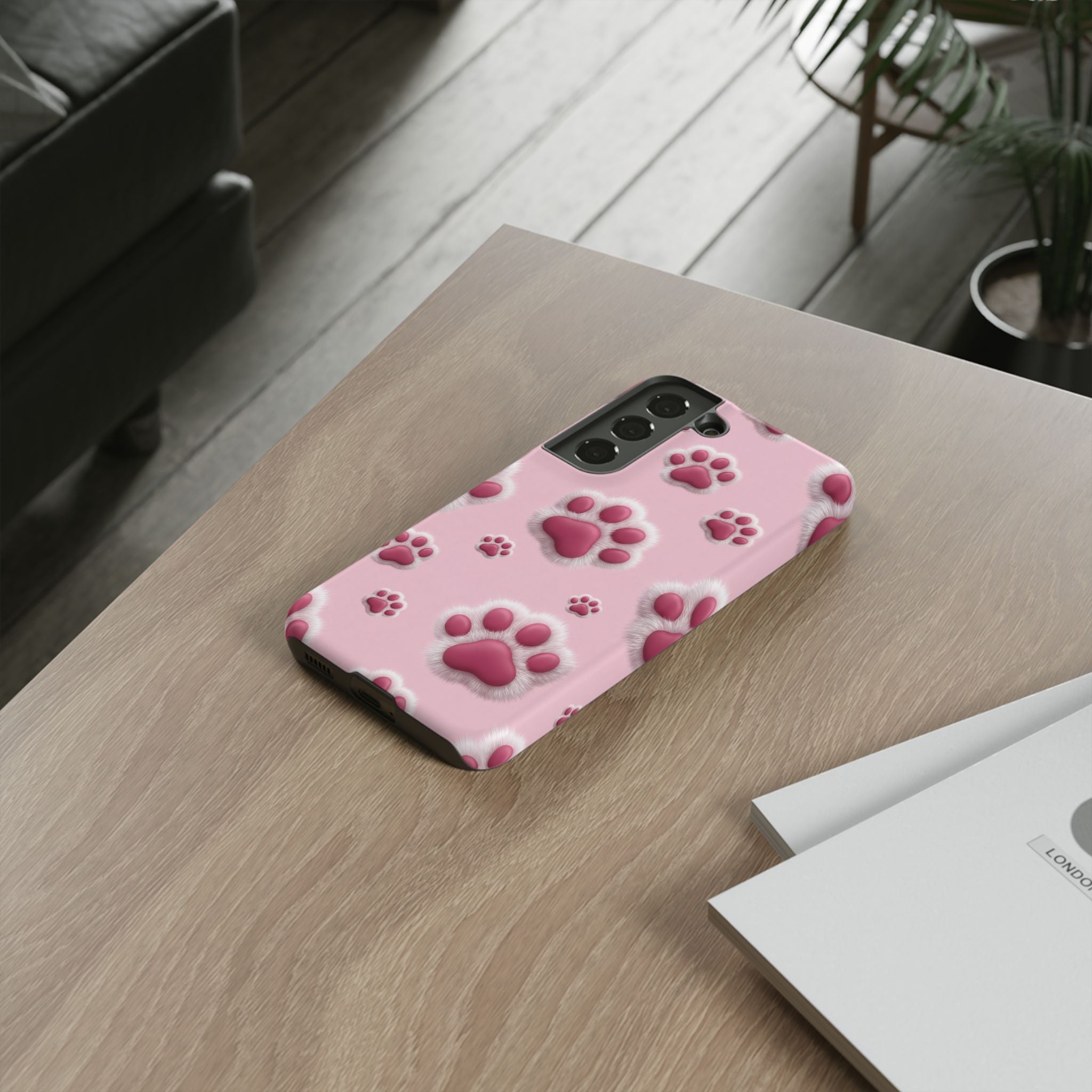 iphone & Samsung - Pink Paws Tough Phone Case — Cute Protective iPhone Cover
