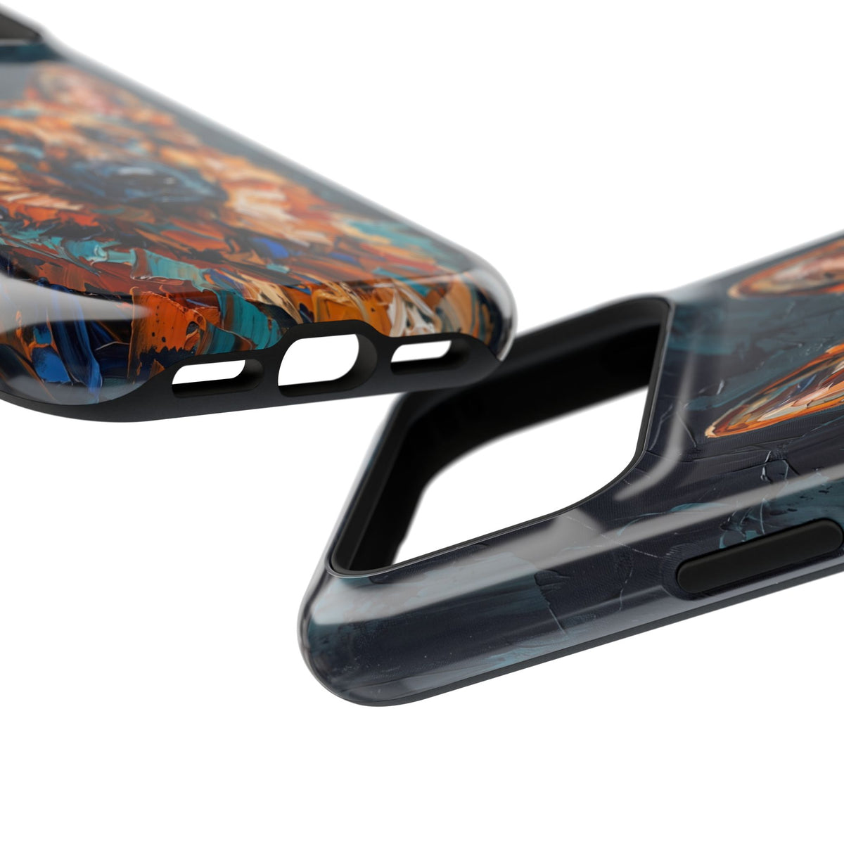 German Shepherd Phone Case | Palette Knife Painting Art — Tough Magnetic Case with Wireless Charging