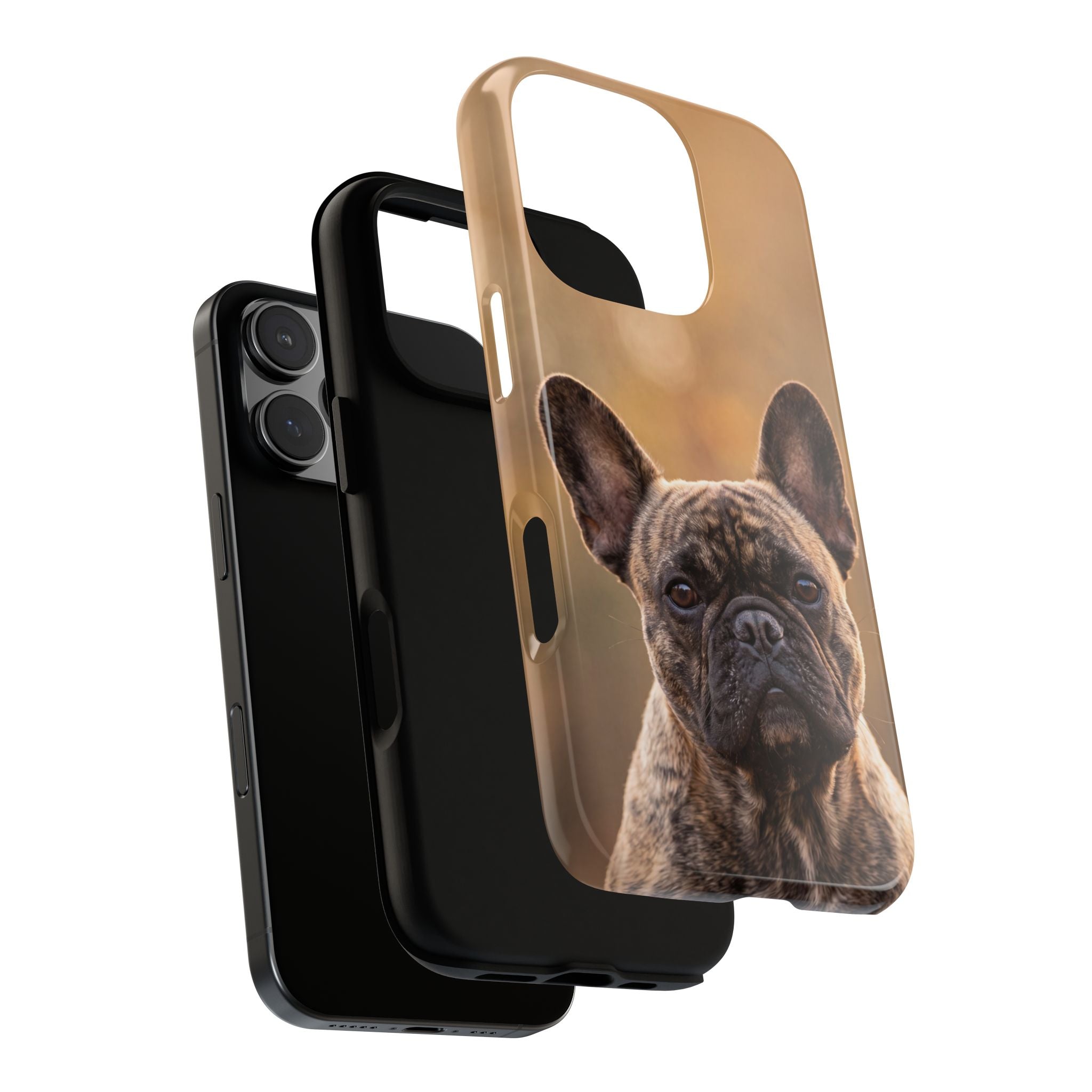 French Bulldog Portrait Phone Case | Realistic Brindle Frenchie Photo Case | iPhone & Samsung
