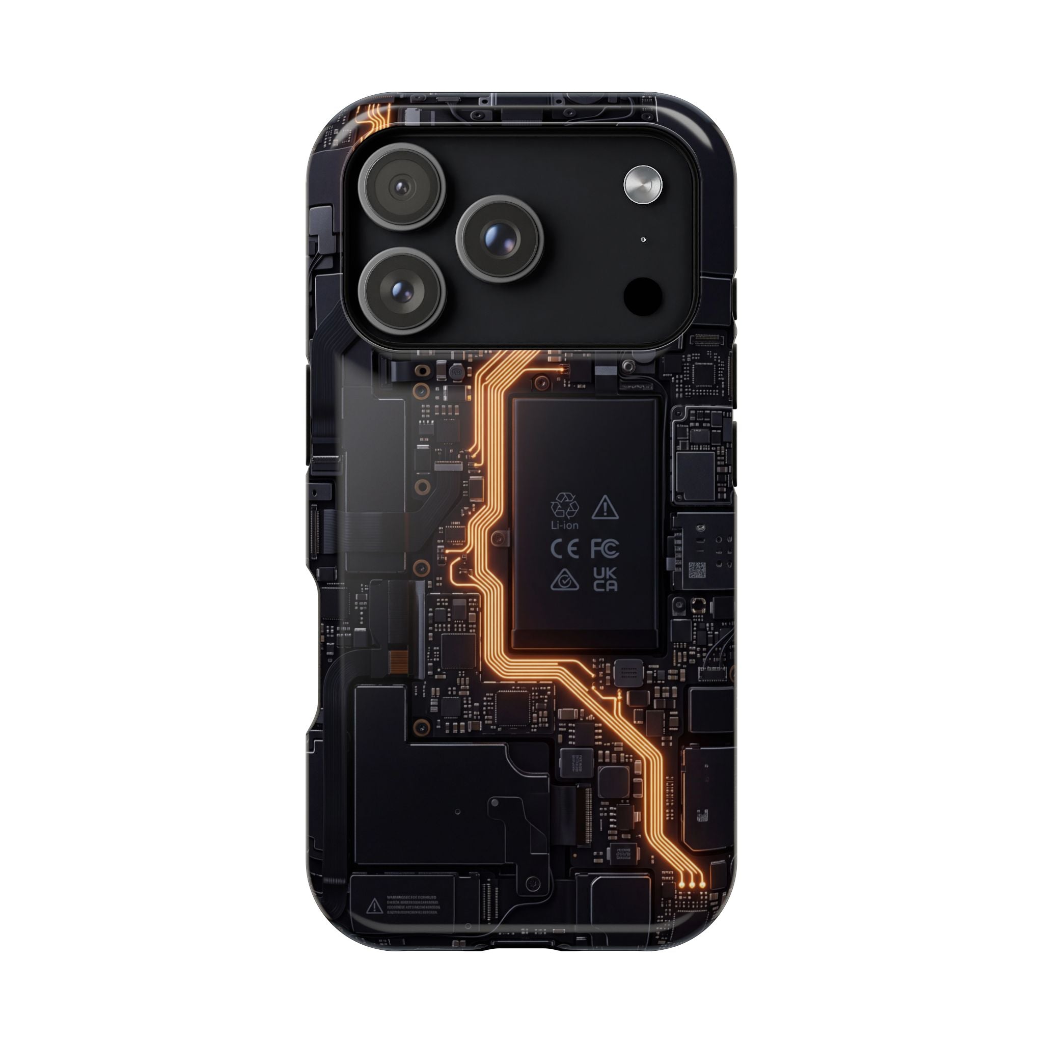 Electrician Circuit Bolt Phone Case — Impact-Resistant Wireless Charging Cover