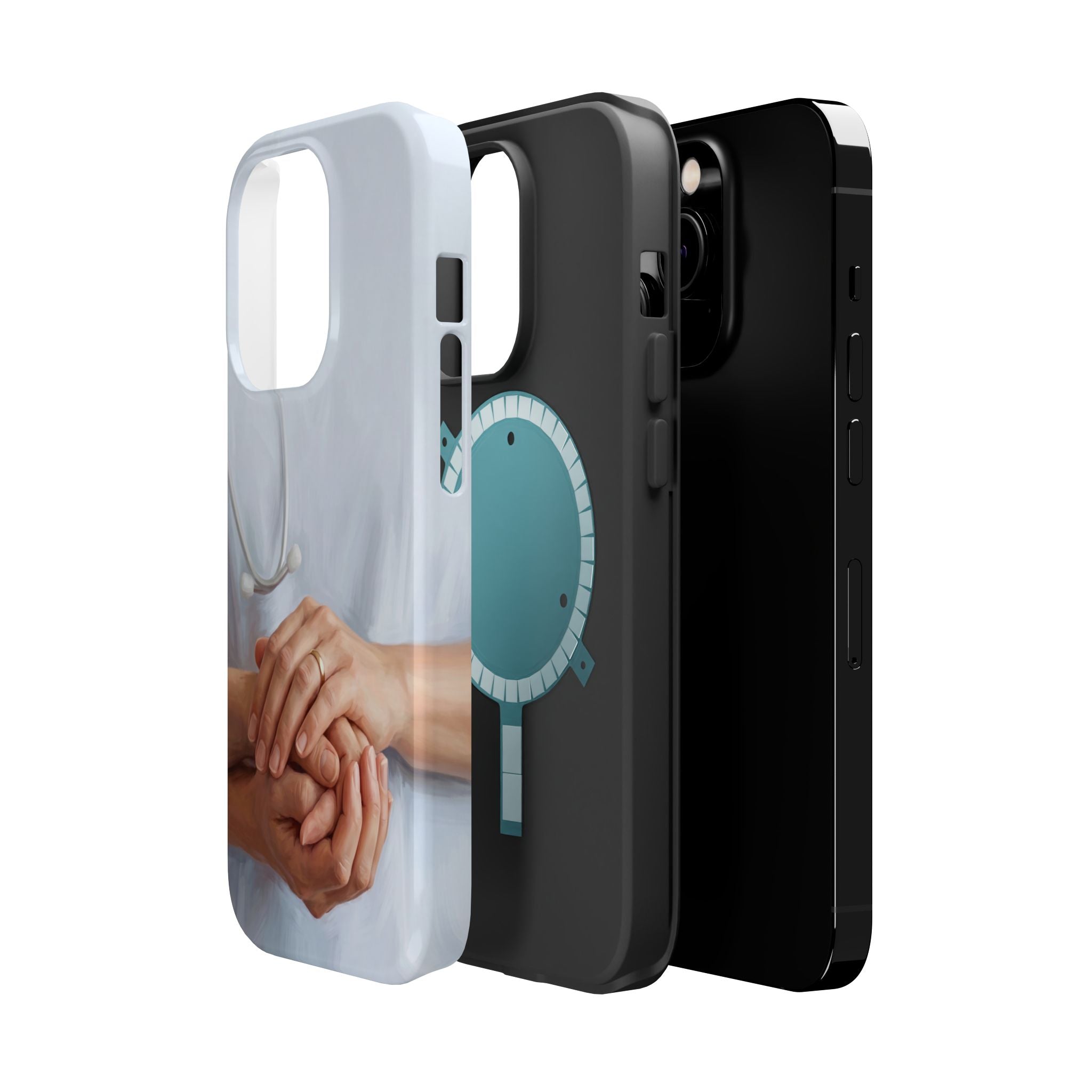 Impact-Resistant Phone Case — Caring Hands Wireless Charging Cover
