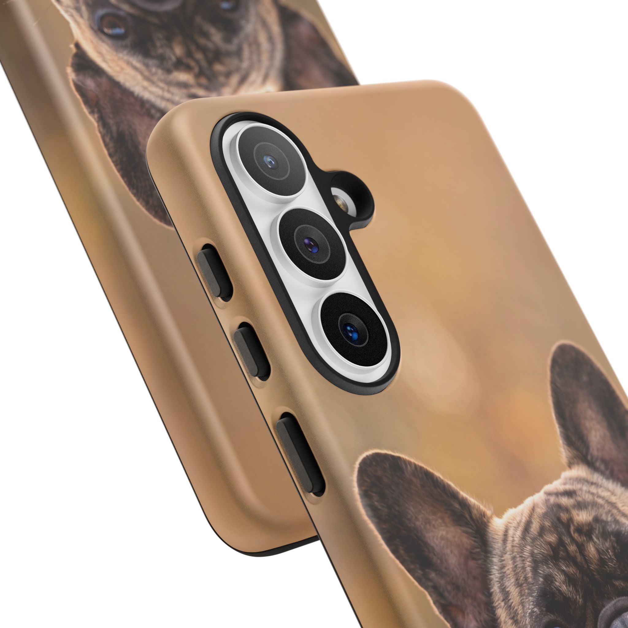 French Bulldog Portrait Phone Case | Realistic Brindle Frenchie Photo Case | iPhone & Samsung