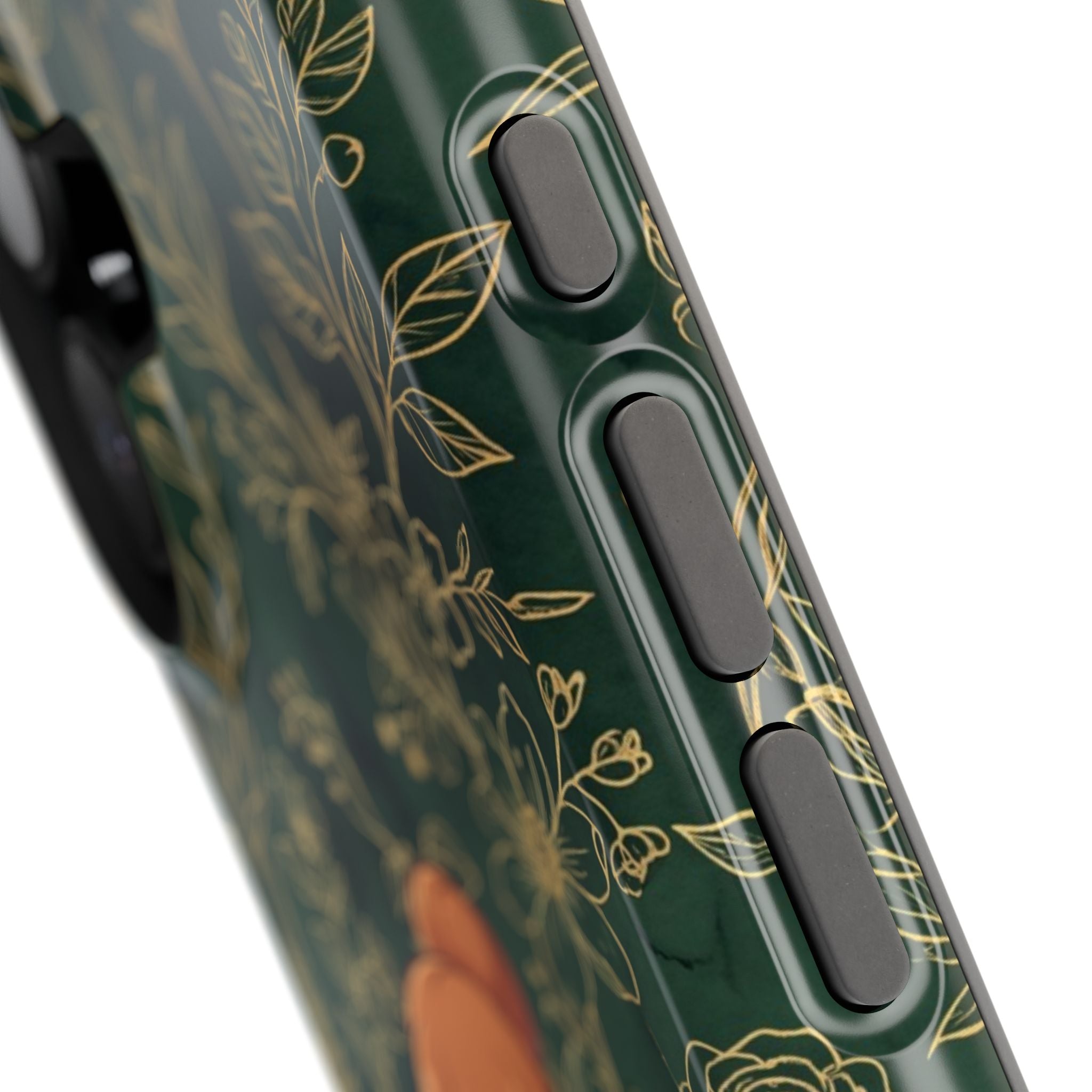 Personalized Nurse Botanical Phone Case — Impact-Resistant Wireless Charging Cover