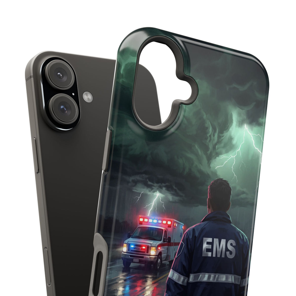EMS Green Storm City Phone Case — Magnetic Wireless Charging Cover