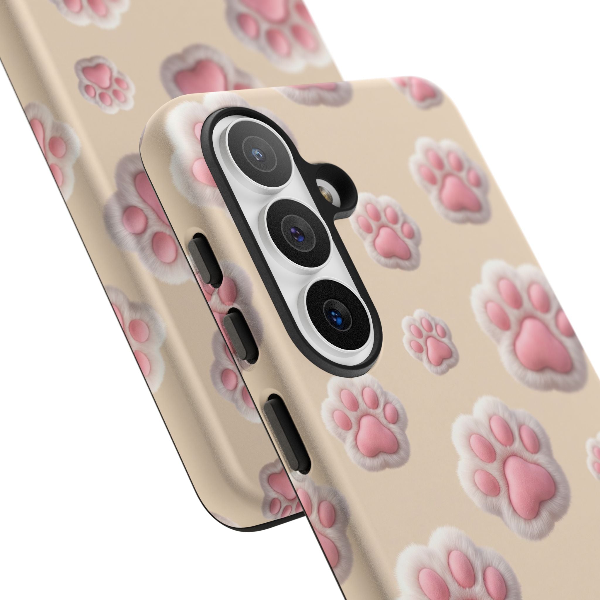 Golden Retriever Paw Print Phone Case | Cute Pink Paw Pattern for Dog Lovers | iPhone & Samsung