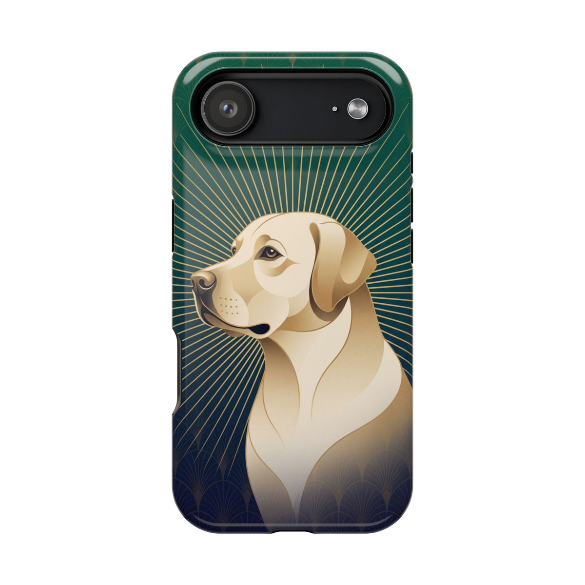 Art Deco Labrador Phone Case — Tough Magnetic Case with Wireless Charging