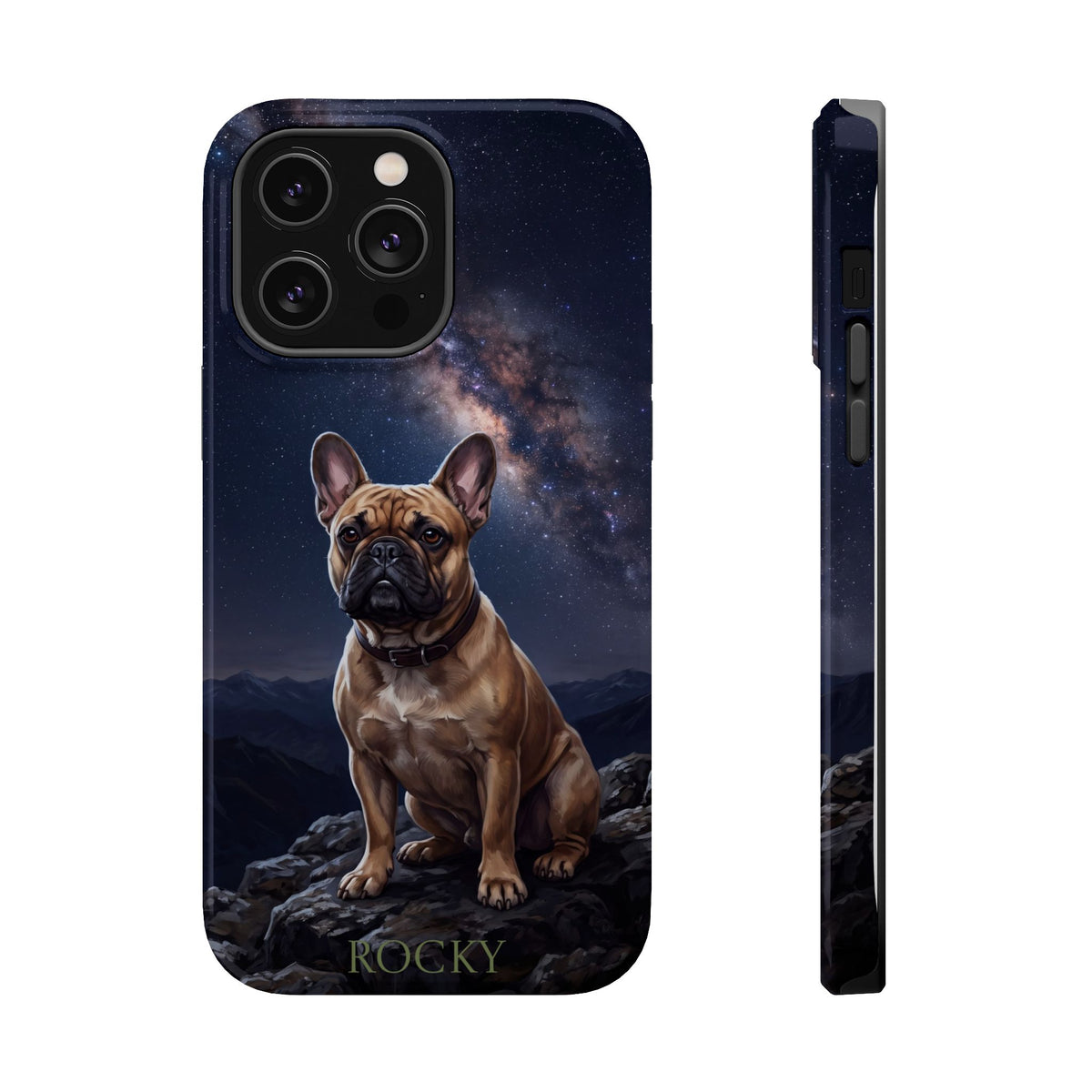 Personalized French Bulldog Starry Night Sky Phone Case — Wireless Charging Cover