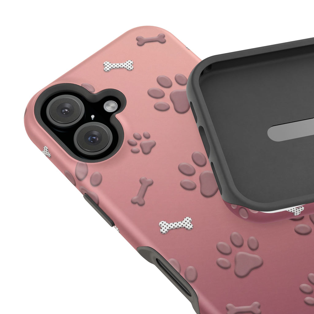 Paws & Bones Phone Case — Impact-Resistant Wireless Charging Cover