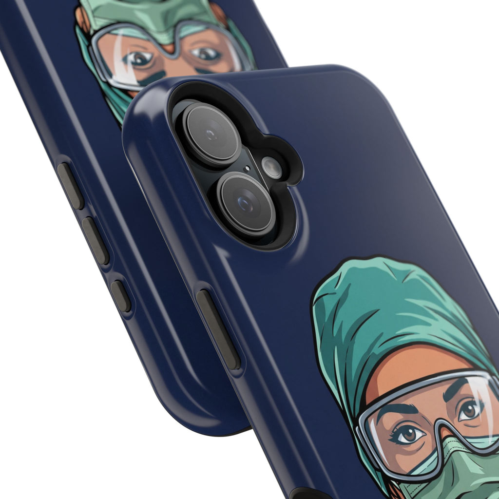 Bold Nurse Portrait Phone Case — Magnetic Wireless Charging Cover