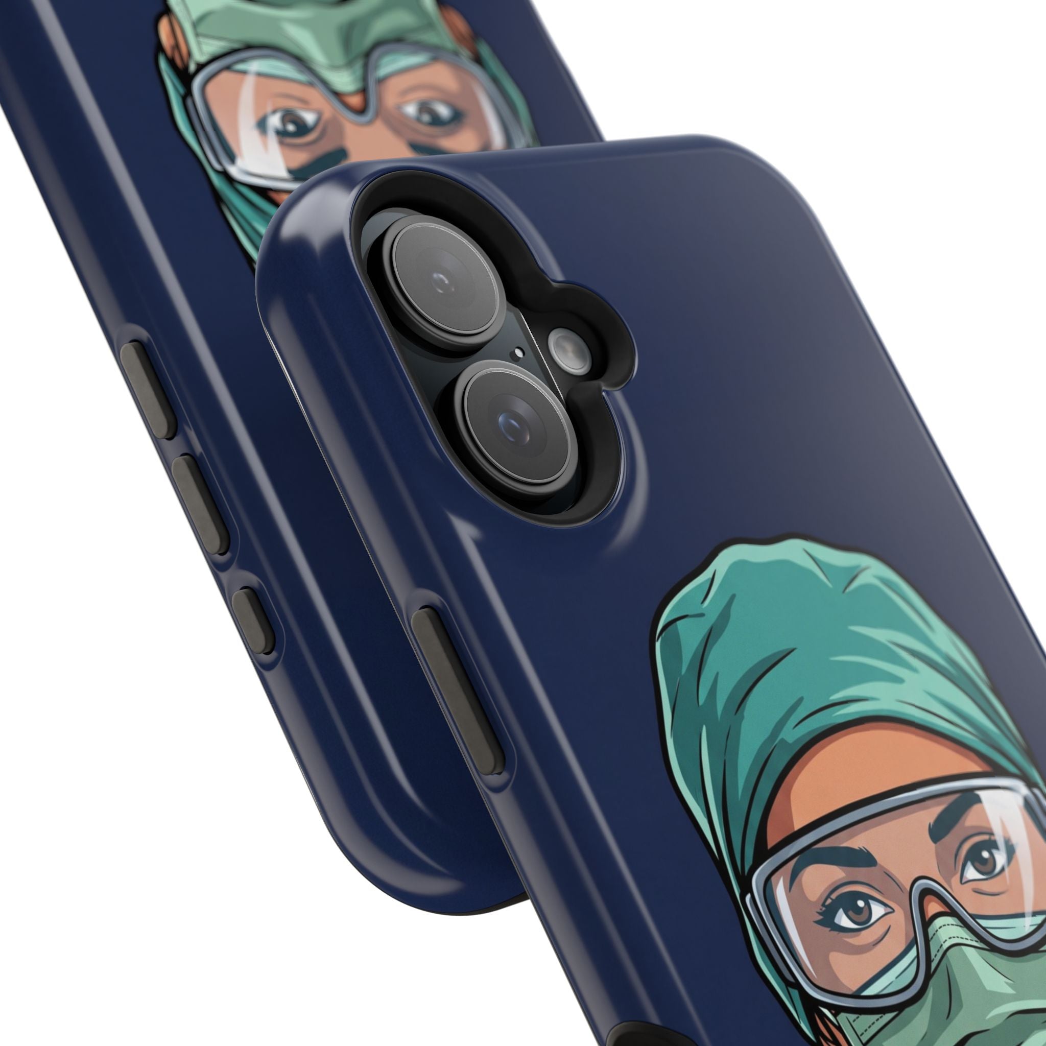 Bold Nurse Portrait Phone Case — Magnetic Wireless Charging Cover