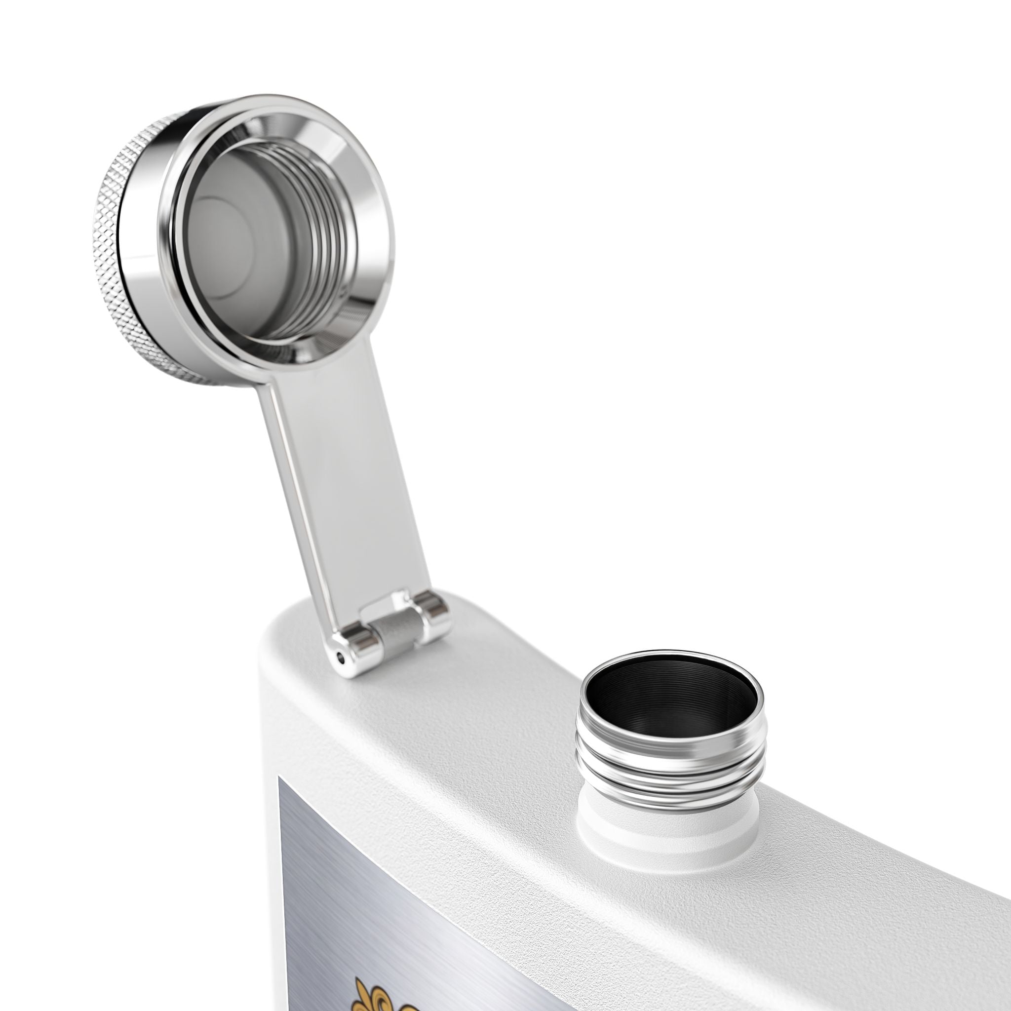 Flask — "Commercial Electrician: Office Circuits & Voltage" (Shield Badge) 6oz Stainless Steel Hip Flask