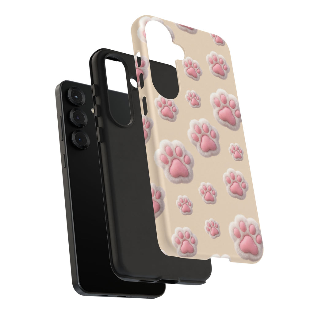 Golden Retriever Paw Print Phone Case | Cute Pink Paw Pattern for Dog Lovers | iPhone & Samsung